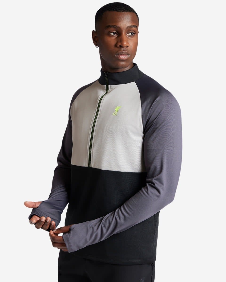 LFC Adults 1/2 Zip Top Black & Grey - Image 3