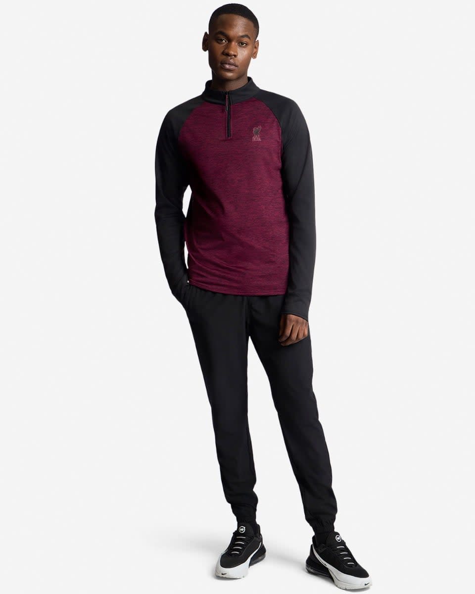 LFC Herre 1/2 Zip Raglan Top Rød - Image 3