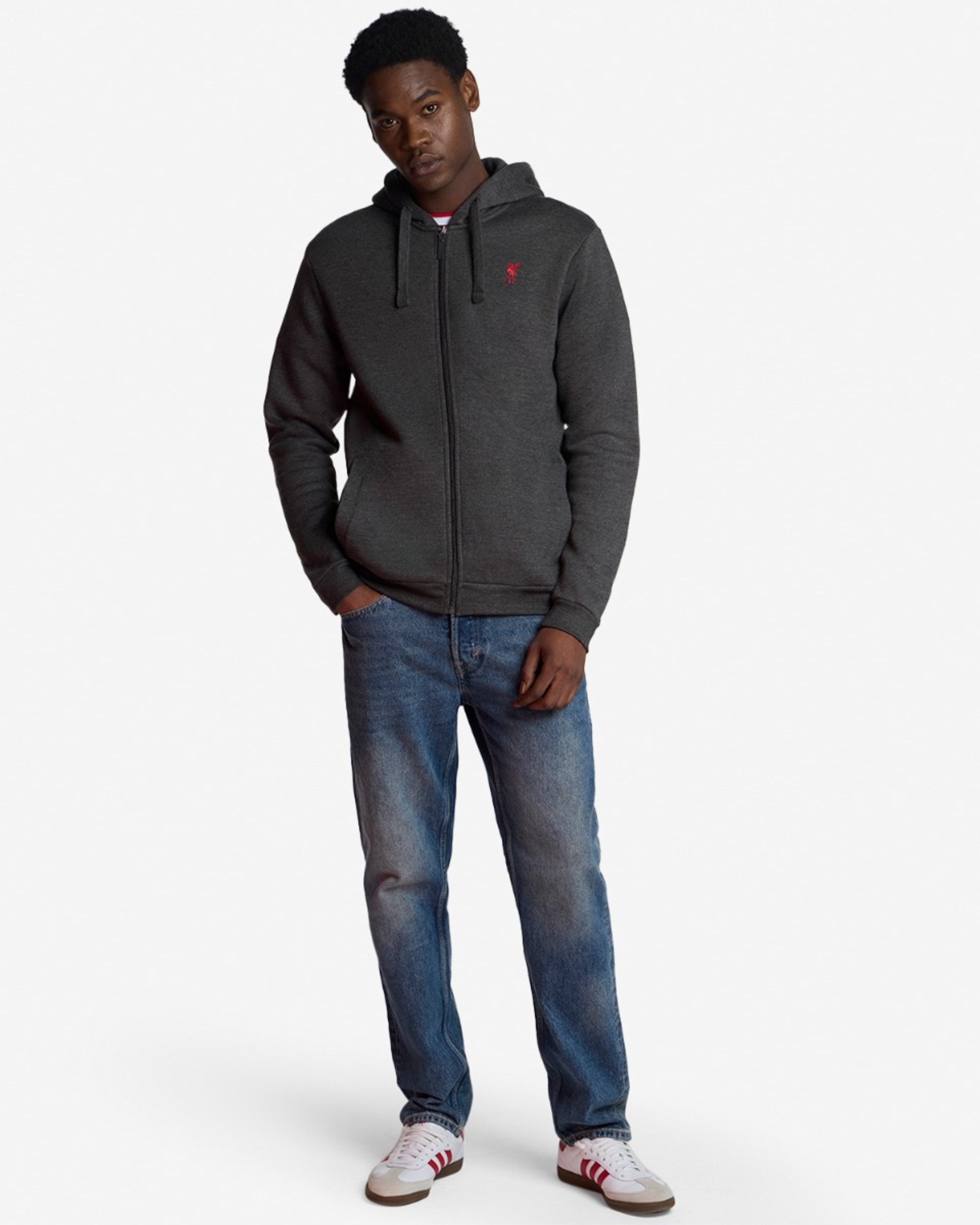 LFC Herren-Hoodie mit durchgehendem Reißverschluss, Anthrazit - Image 3