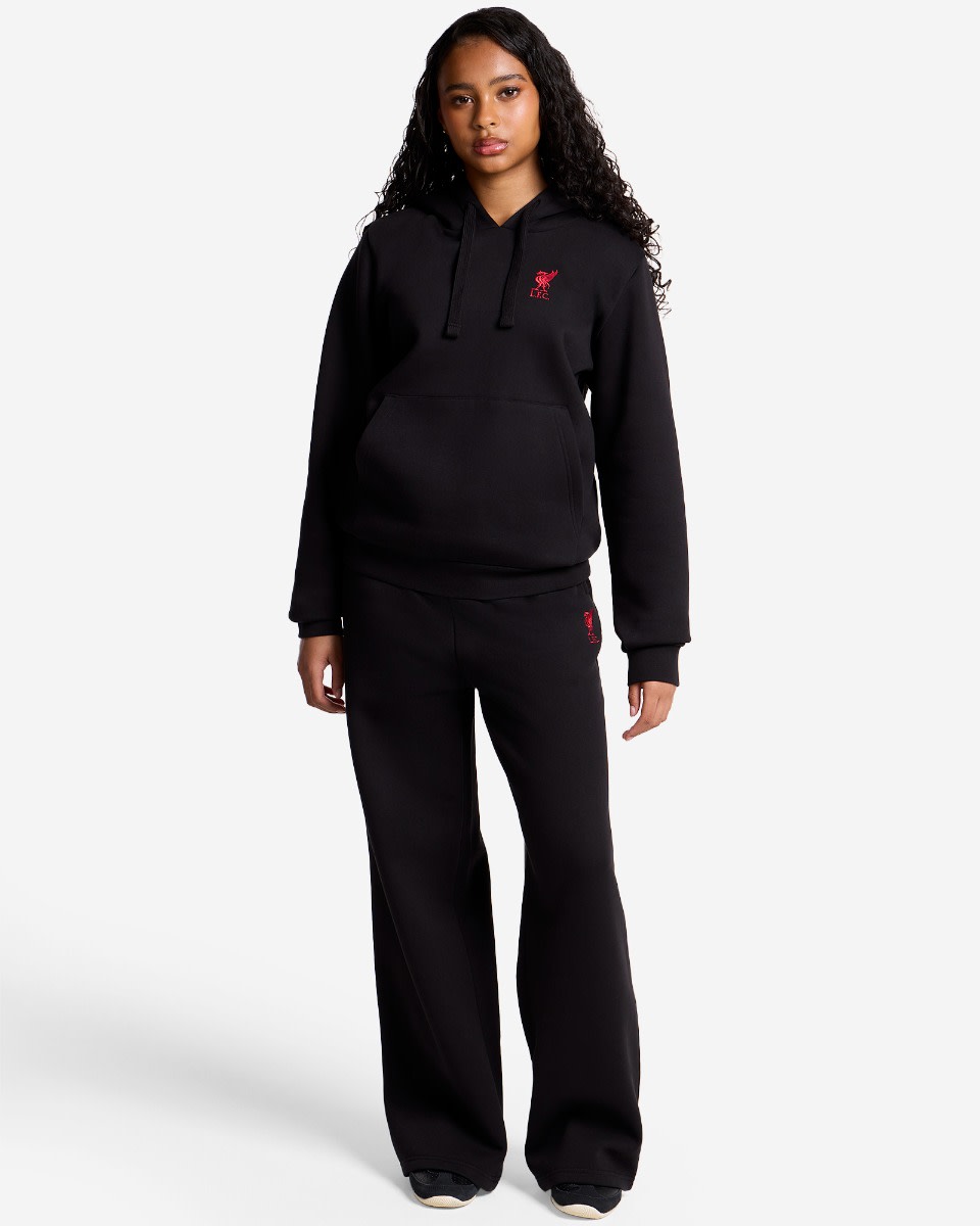 LFC Womens Overhead Logo Hoodie Black - Image 4