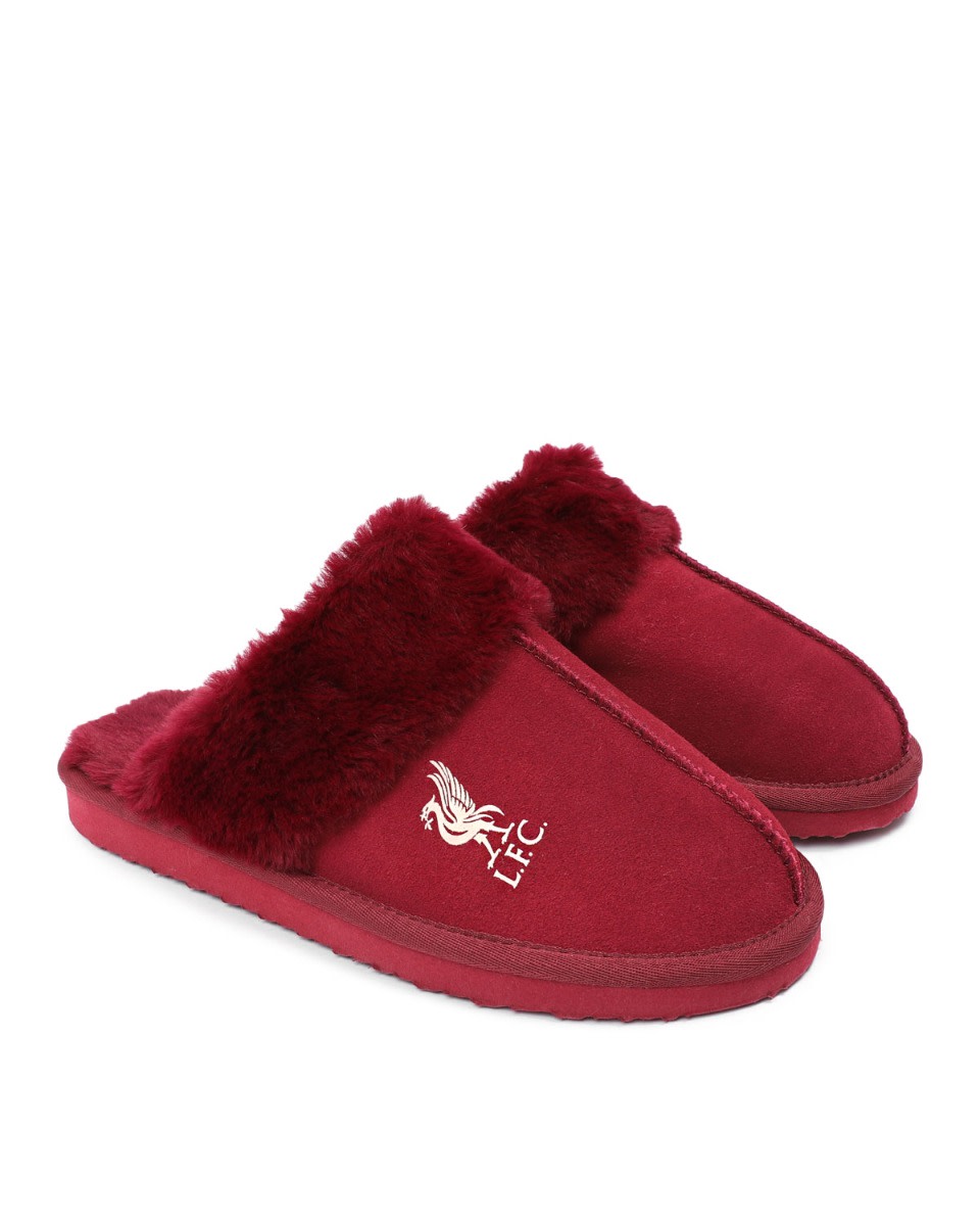 Mules LFC de gamuza para mujer, color rojo - Image 1