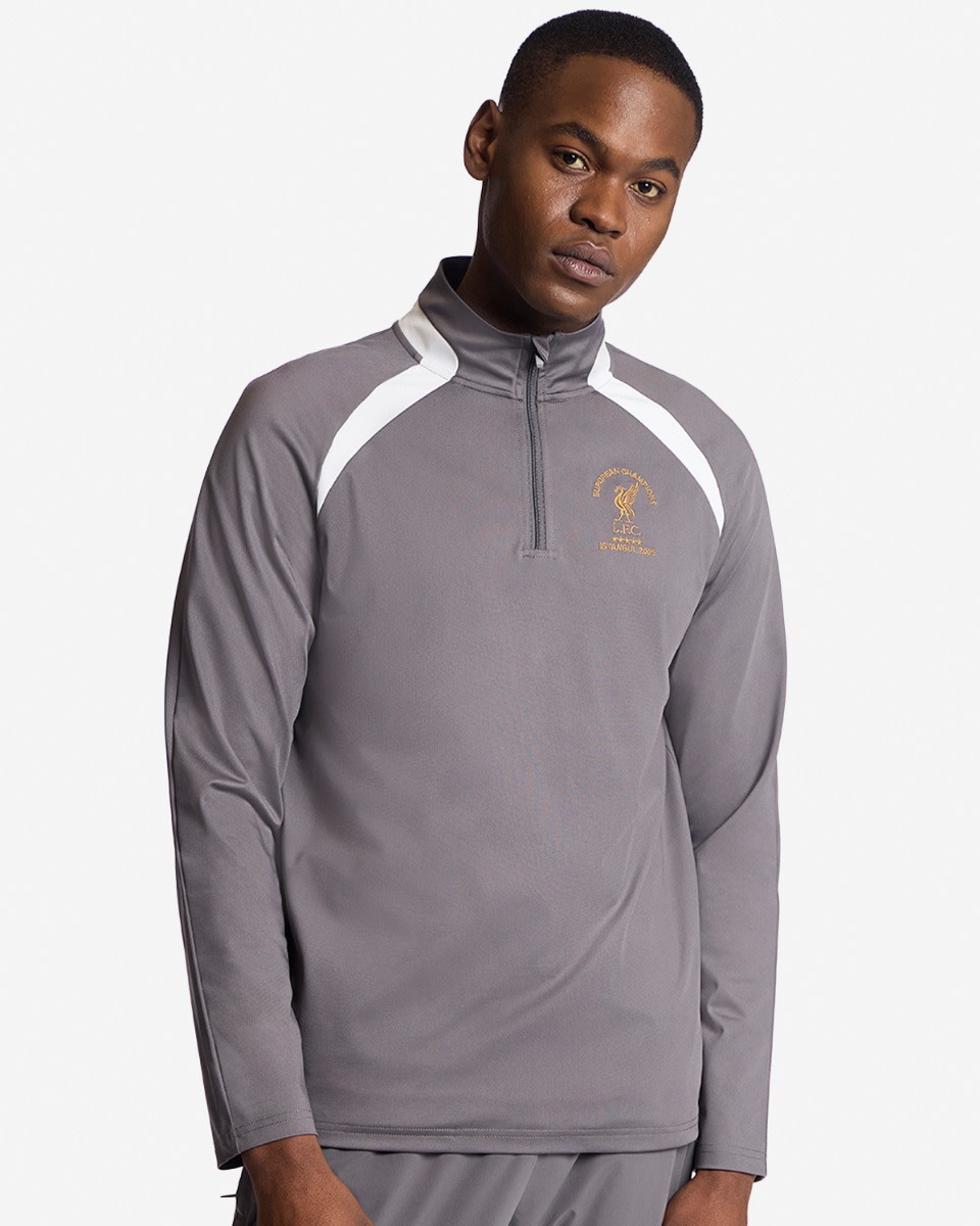 LFC Mens Istanbul 2005 1/4 Zip Top Grey - Image 1