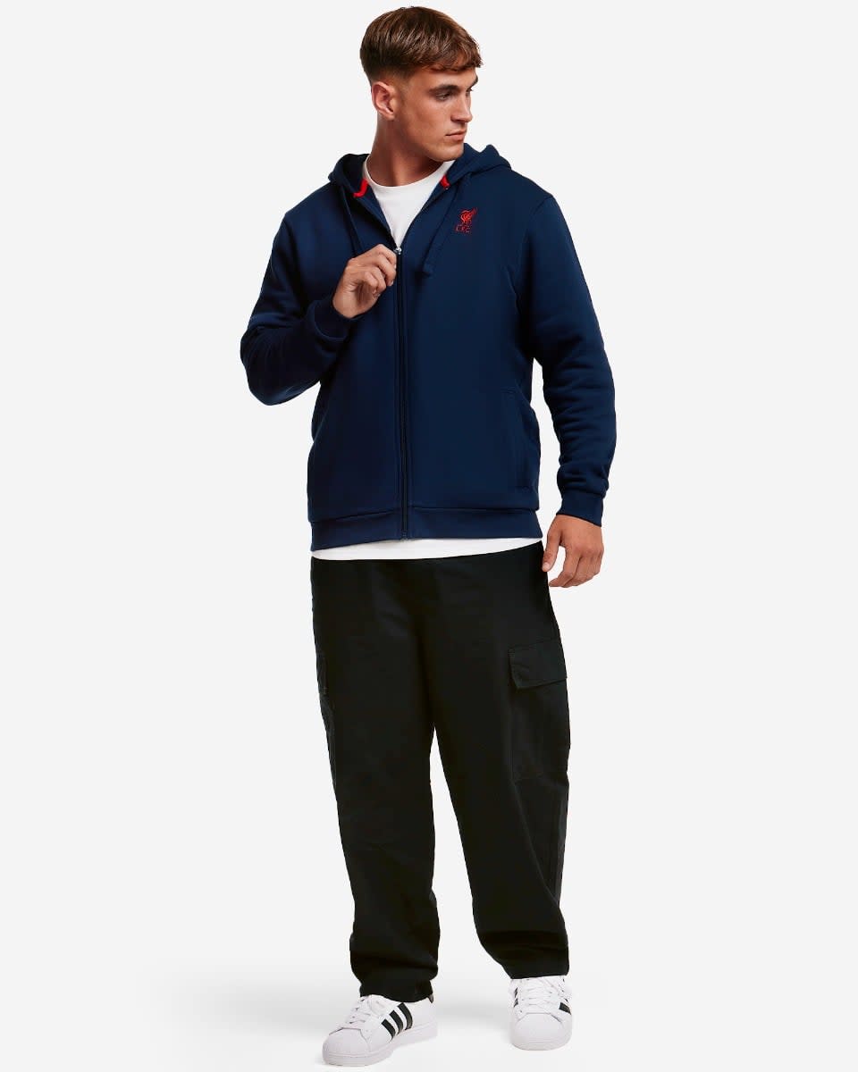 LFC Mens Zip Through Hoodie Navy - Image 3