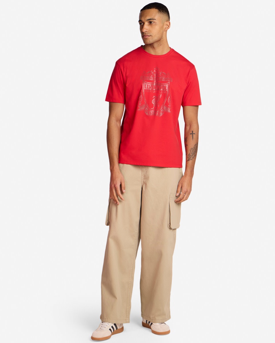 LFC Mens Crest Tee Red - Image 3
