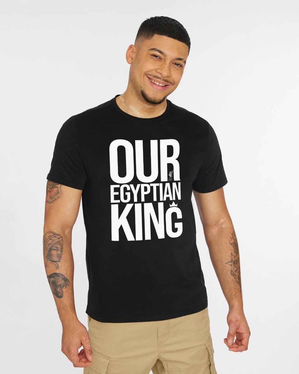 LFC Adults Salah Egyptian King Tee Black - Image 1