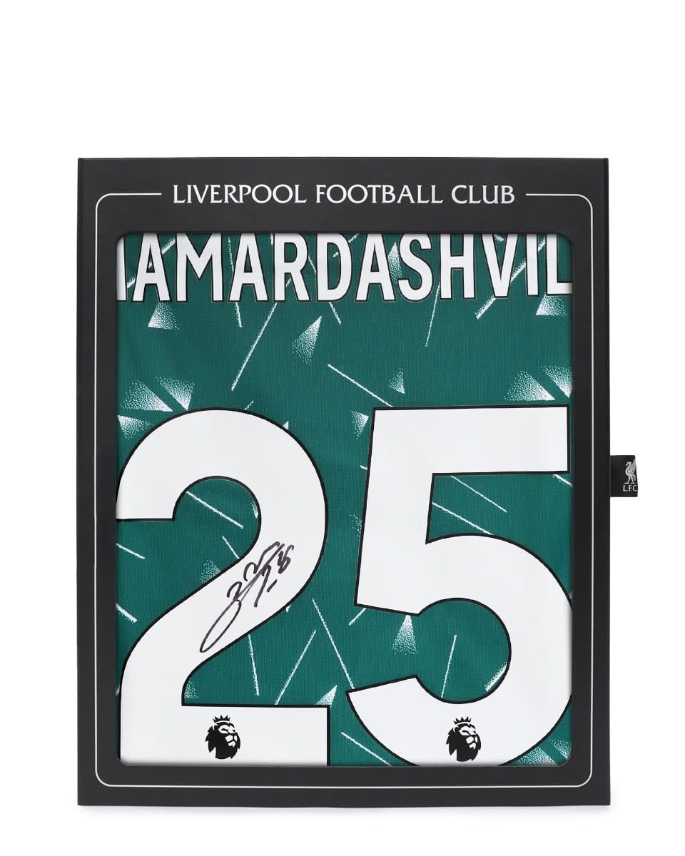 LFC Signed 26/27 Mamardashvili Boxed Shirt - Image 1