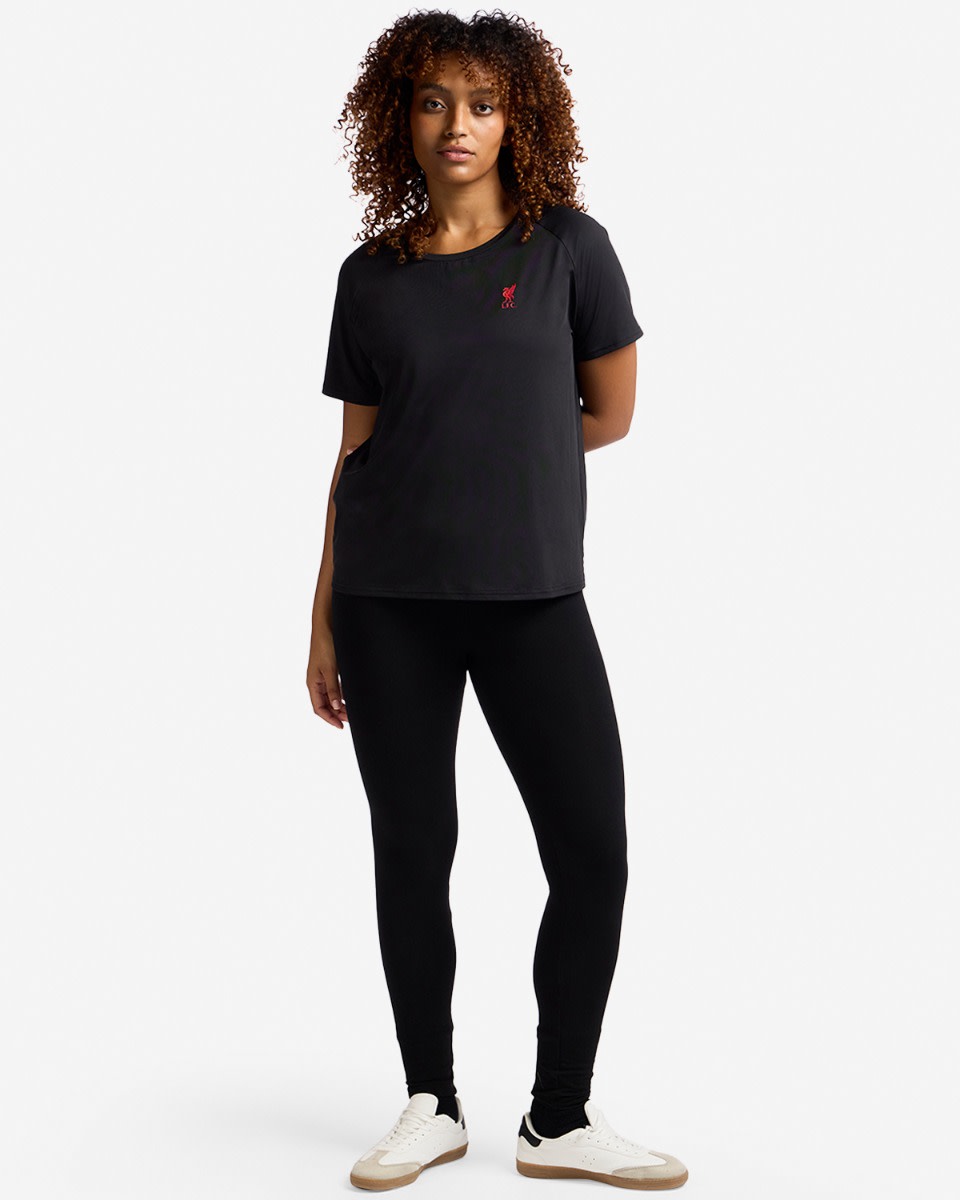 LFC Womens Liverbird Poly Tee Black - Image 3