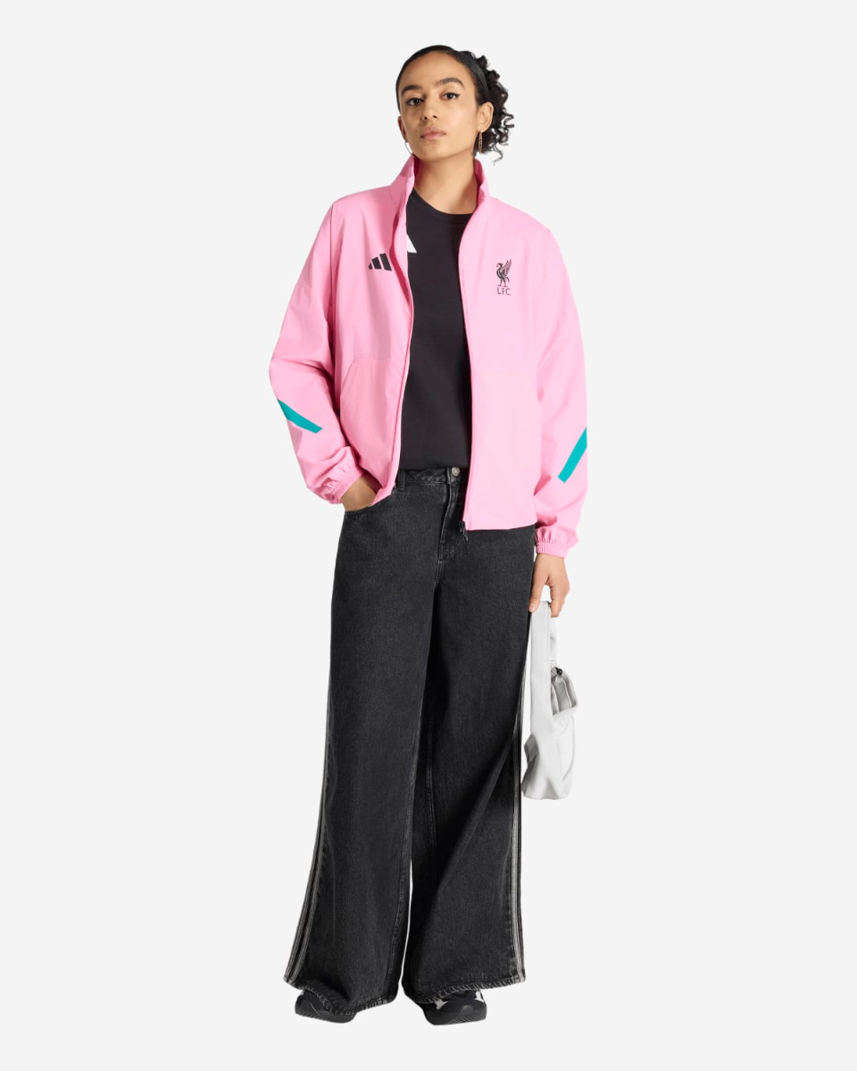 LFC adidas Womens 25/26 Z.N.E Anthem Jacket Pink - Image 3
