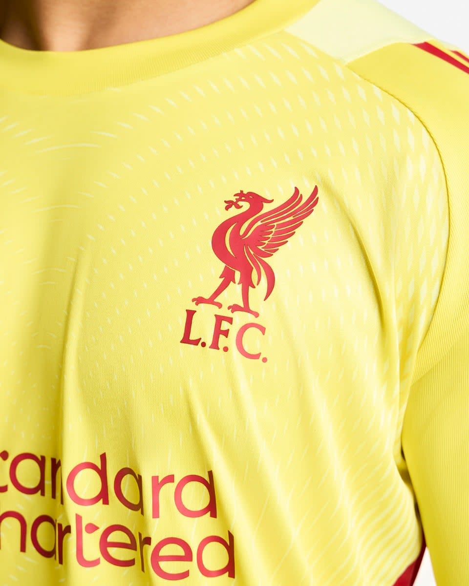 LFC adidas Menns 25/26 Langermet Keepertrøye Gul - Image 3