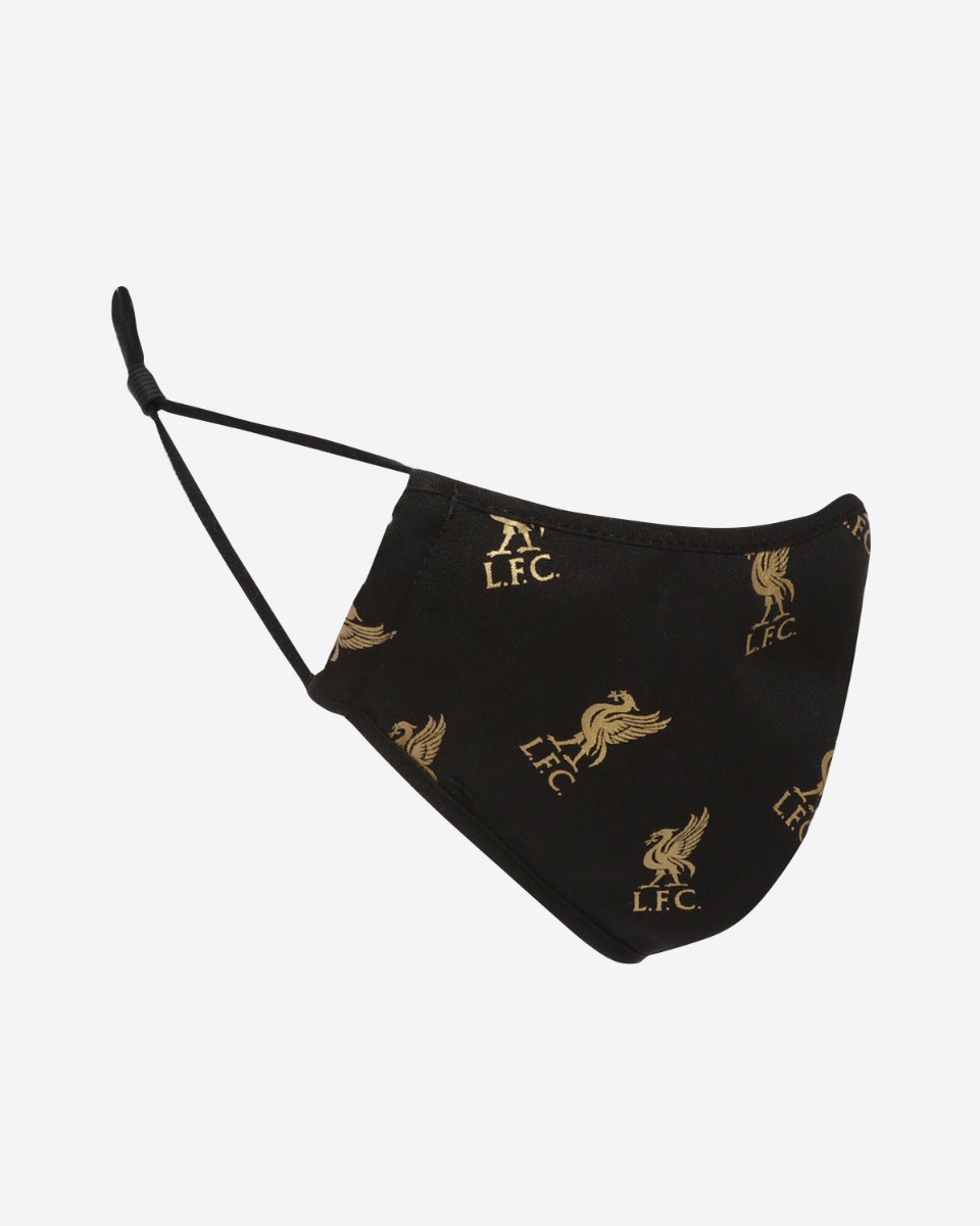 LFC Junior Liverbird Print Svart Ansiktsskydd - Image 1