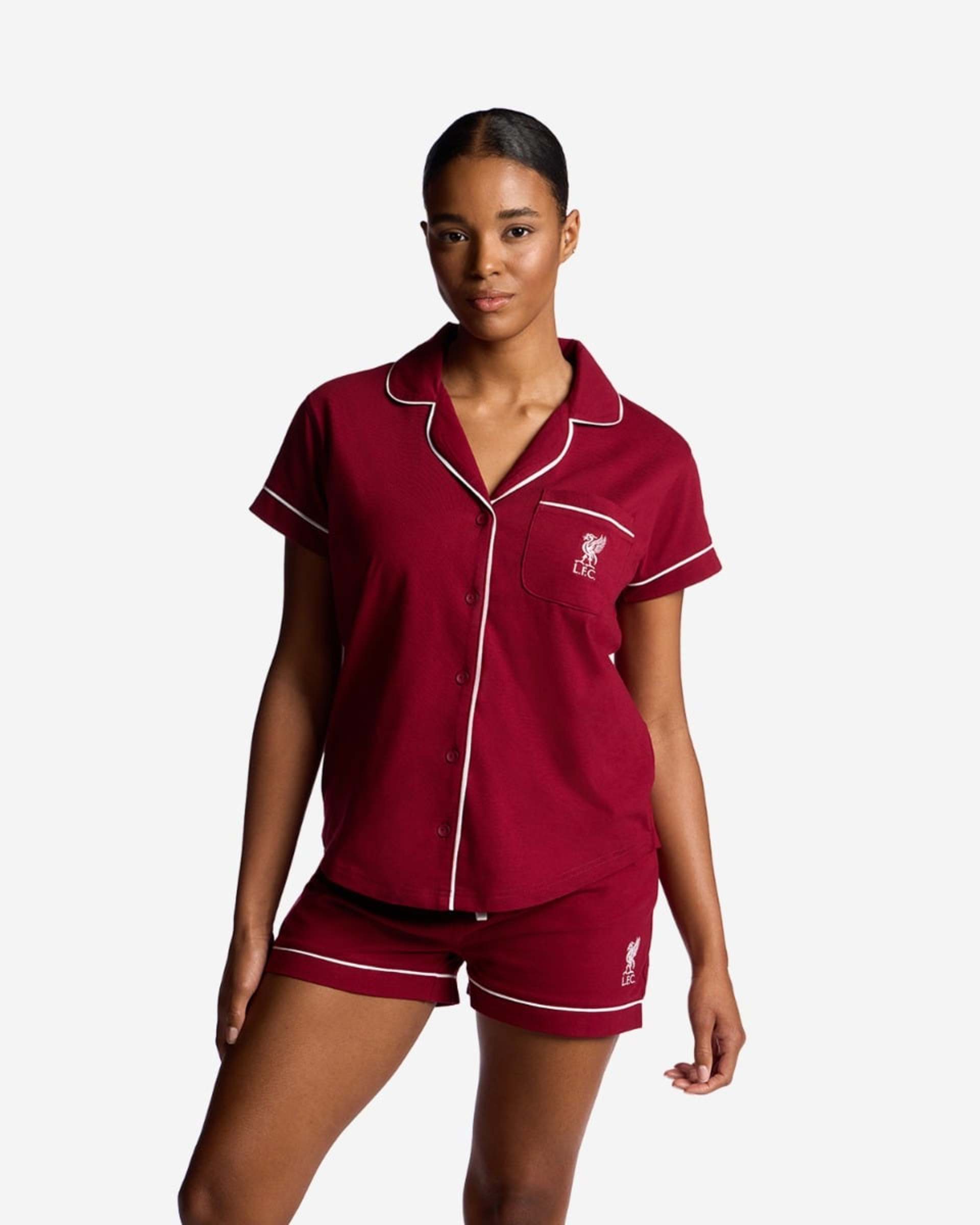 Conjunto de pijama corto para mujer LFC, rojo - Image 1