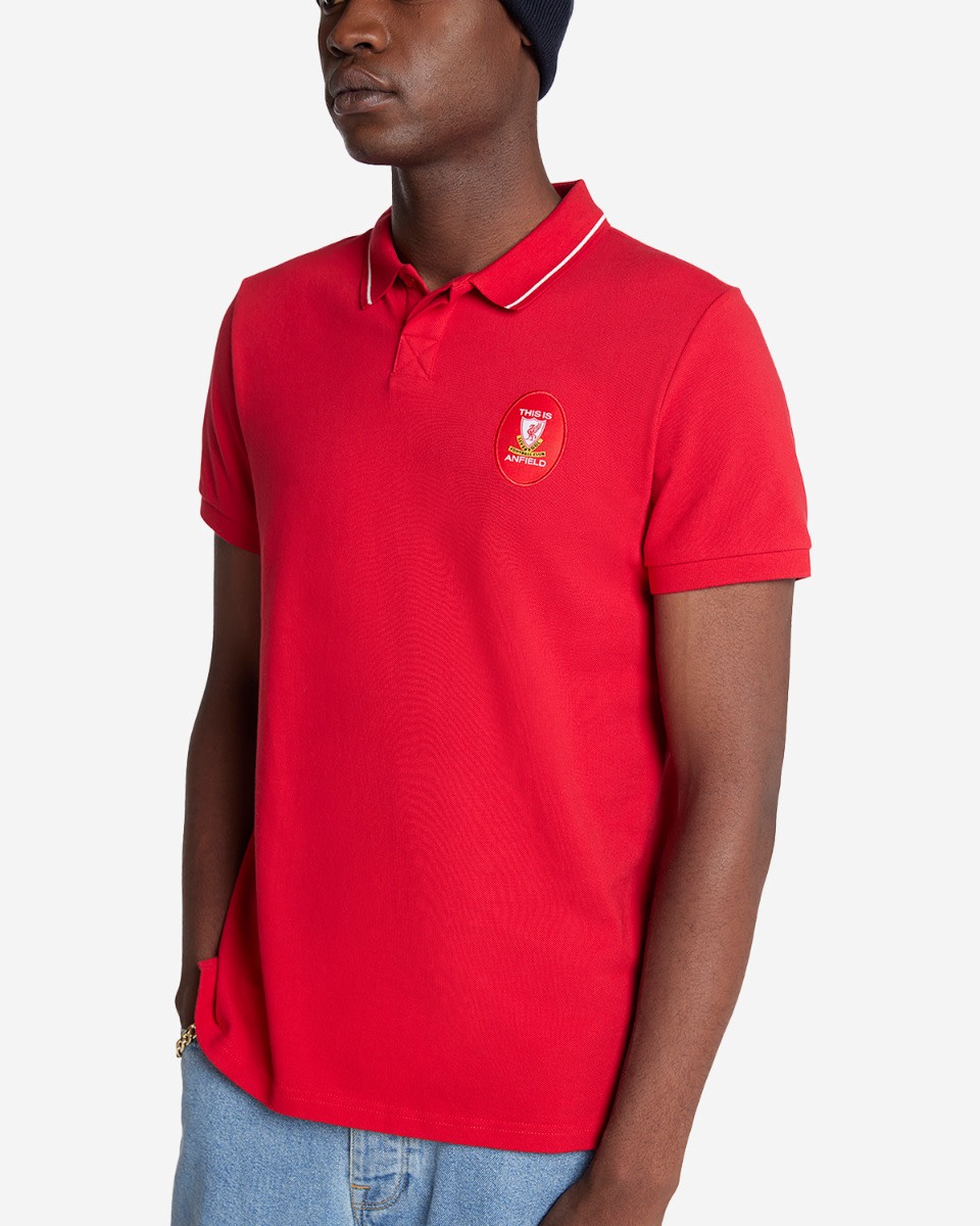 LFC Mens This Is Anfield Polo Red - Image 3