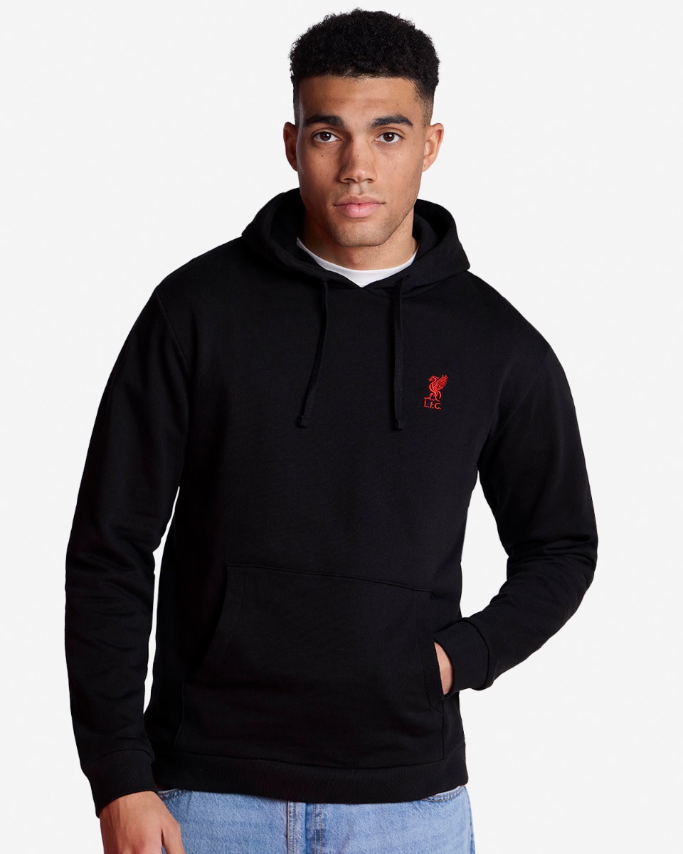 LFC Mens Logo Overhead Hoody Black - Image 1
