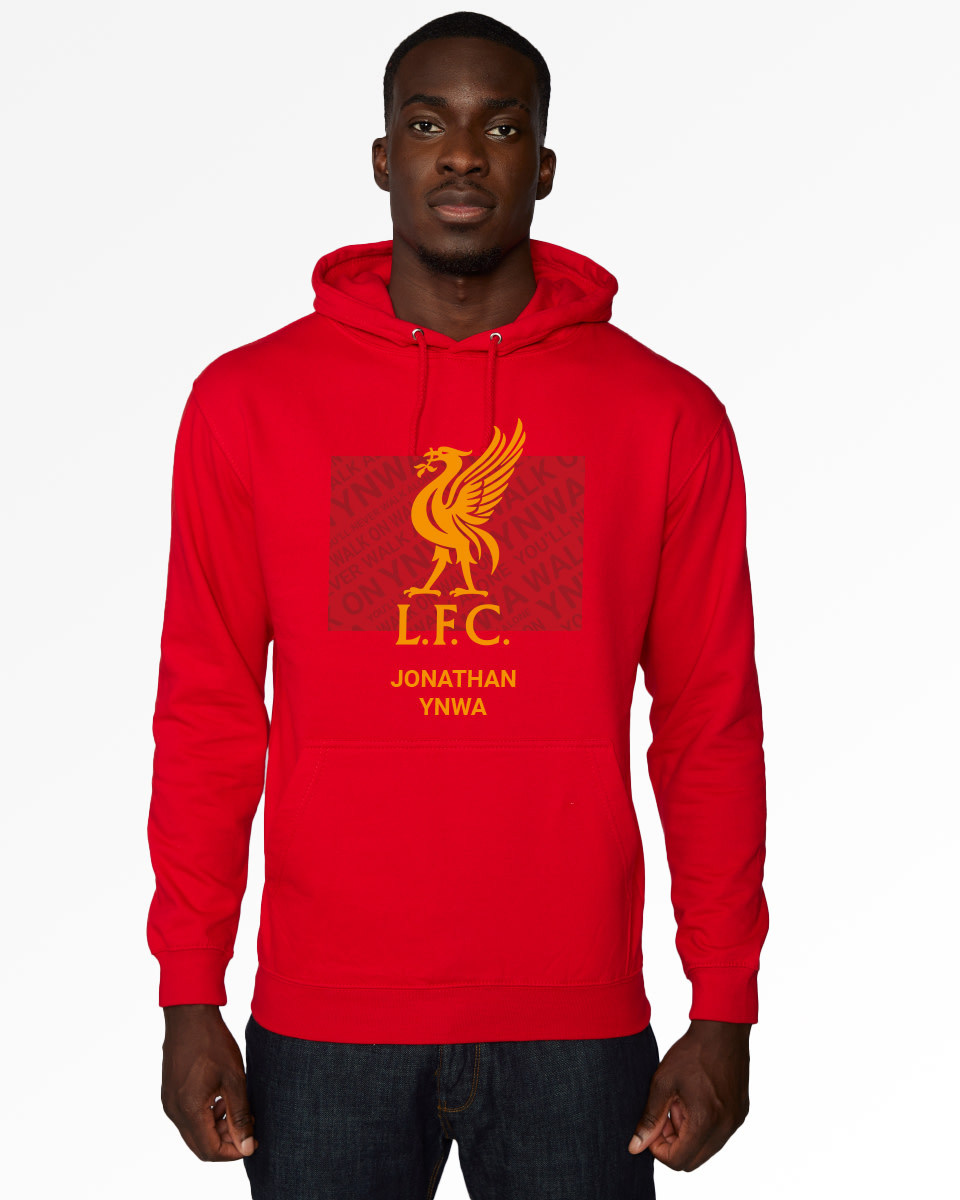 LFC Liverbird personlig rød hettegenser - Image 1