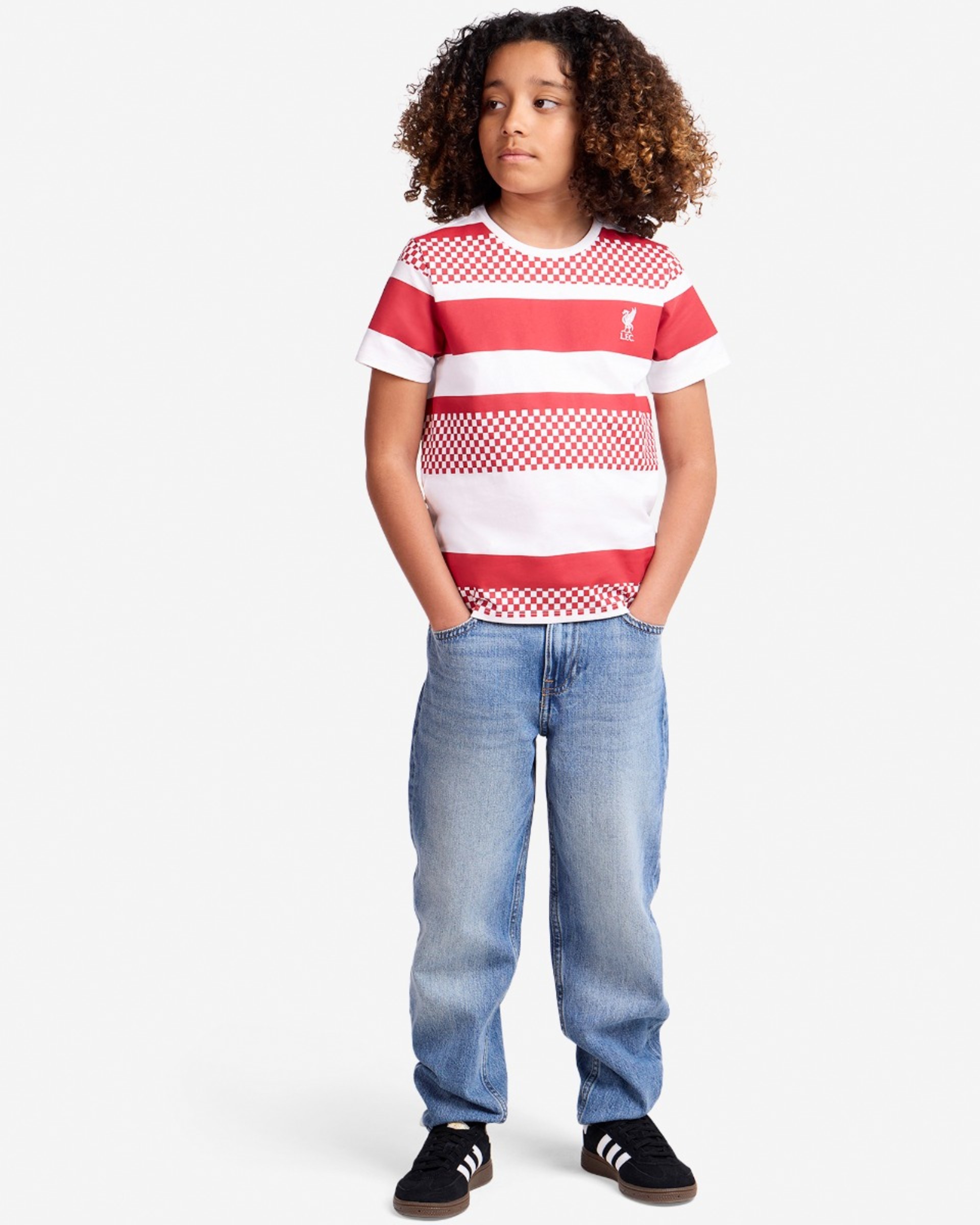 Camiseta LFC Juniors Stripe blanca - Image 4
