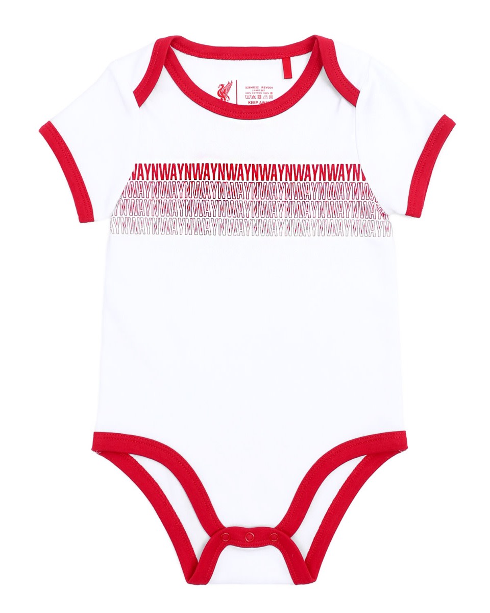 Ensemble body et short LFC pour bébé blanc et rouge - Image 2