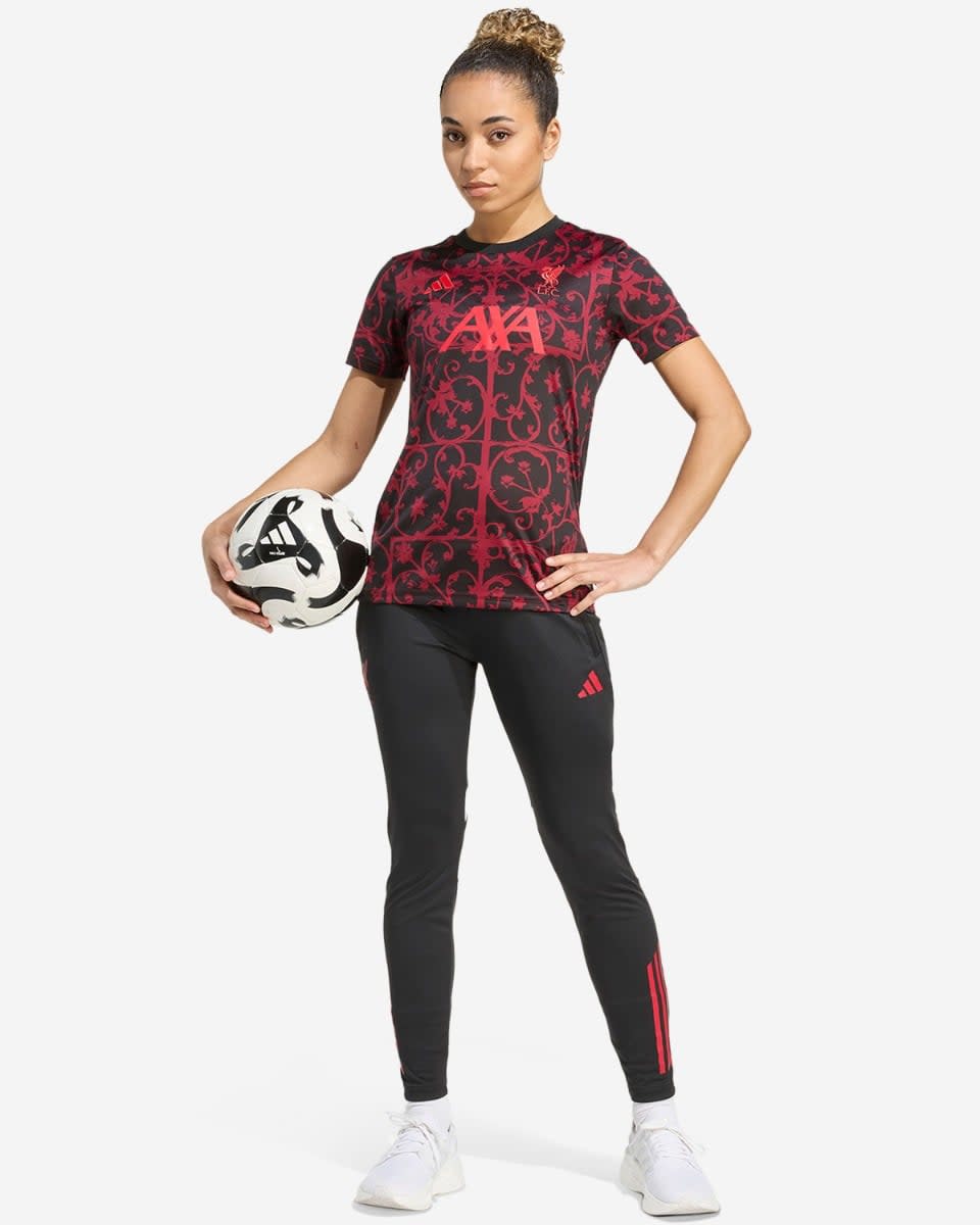 LFC adidas 25/26 Kortermet Pre-Match Skjorte Kvinner Svart - Image 4