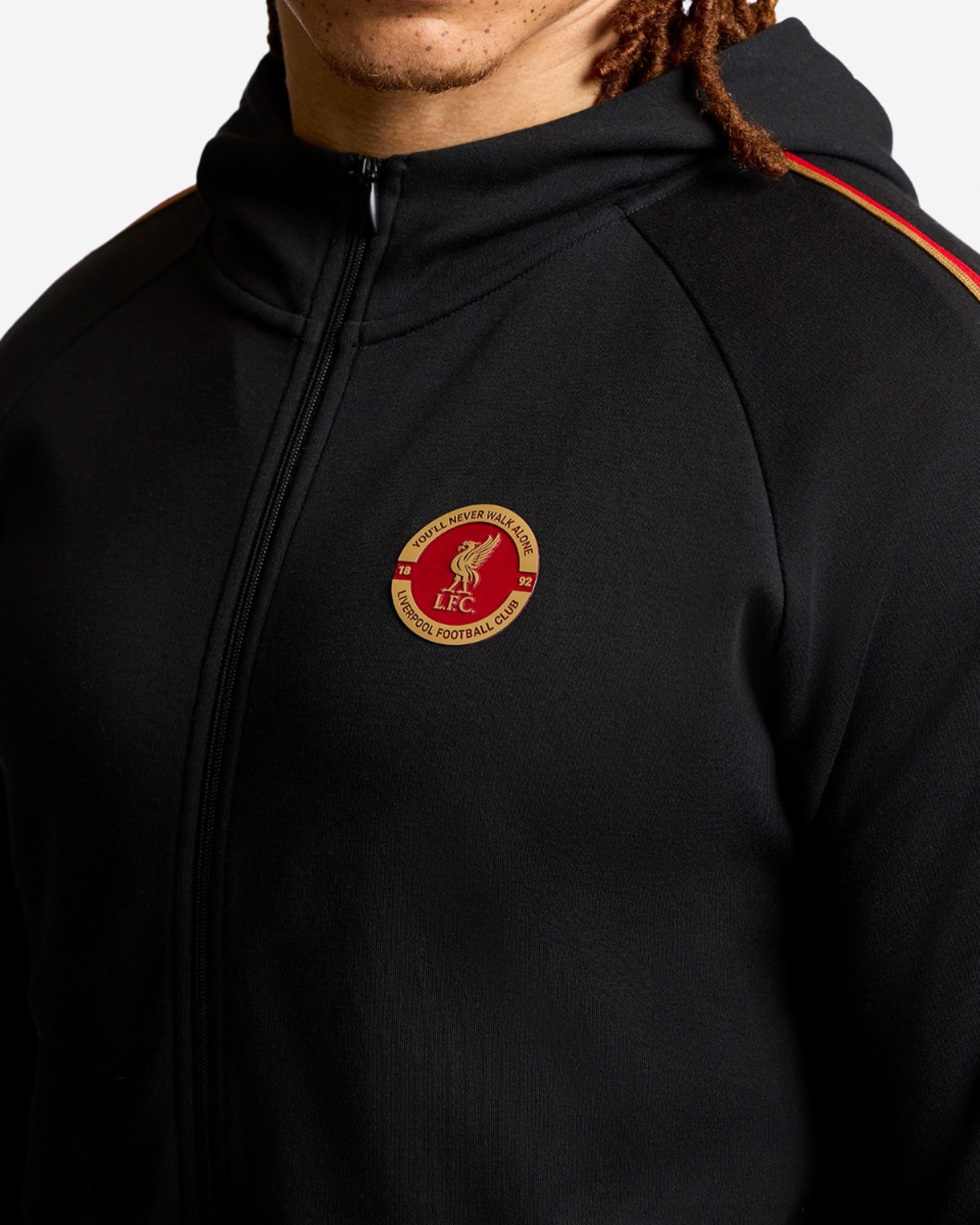 LFC EST. 1892 Kapuzenpullover für Erwachsene mit durchgehendem Reißverschluss, Schwarz - Image 3