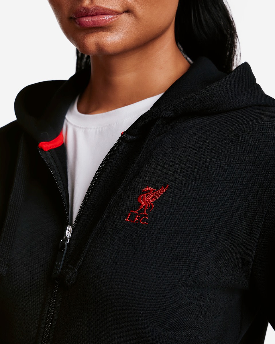 LFC Womens Zip Through Hoodie Black - Image 2