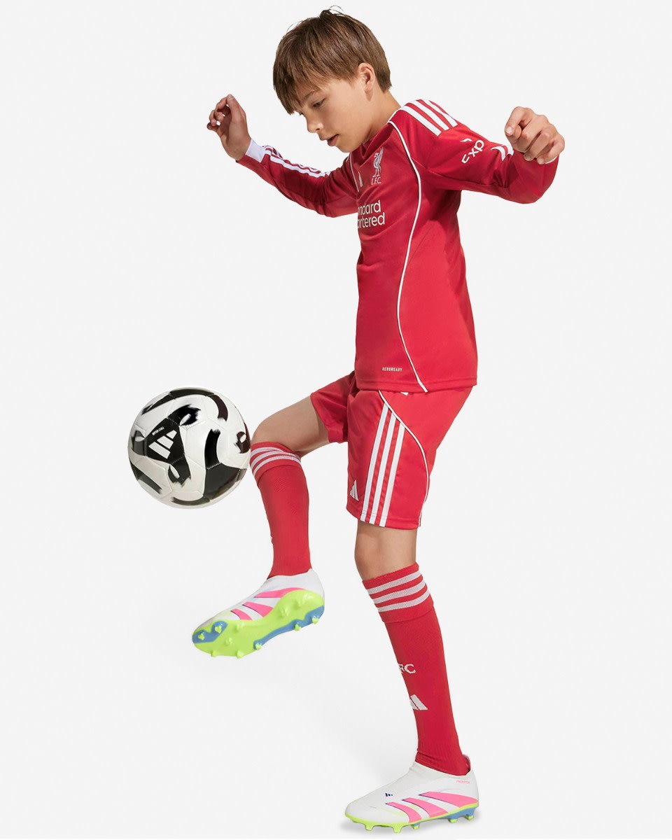 LFC adidas Youth 25/26 Home Long Sleeve Jersey - Image 4