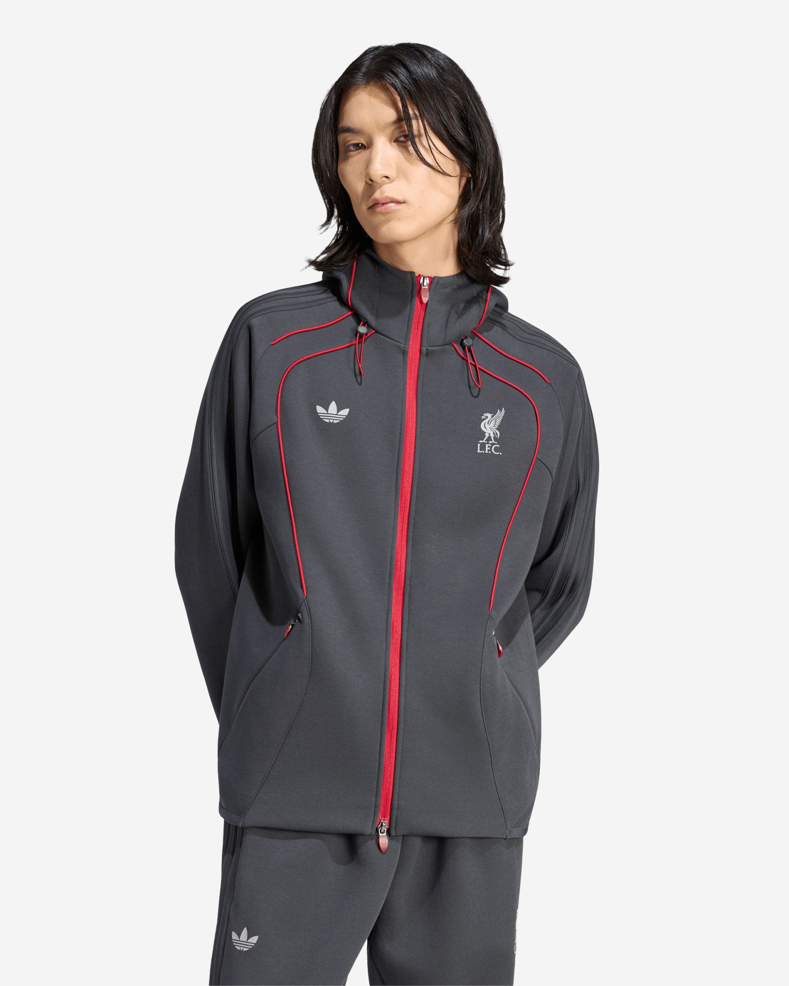 LFC adidas Mens Spacer Teamgeist 26 Track Top Dark Grey