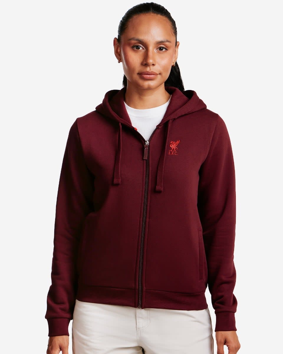 LFC Womens Zip Through Hoodie Dark Red - Image 1