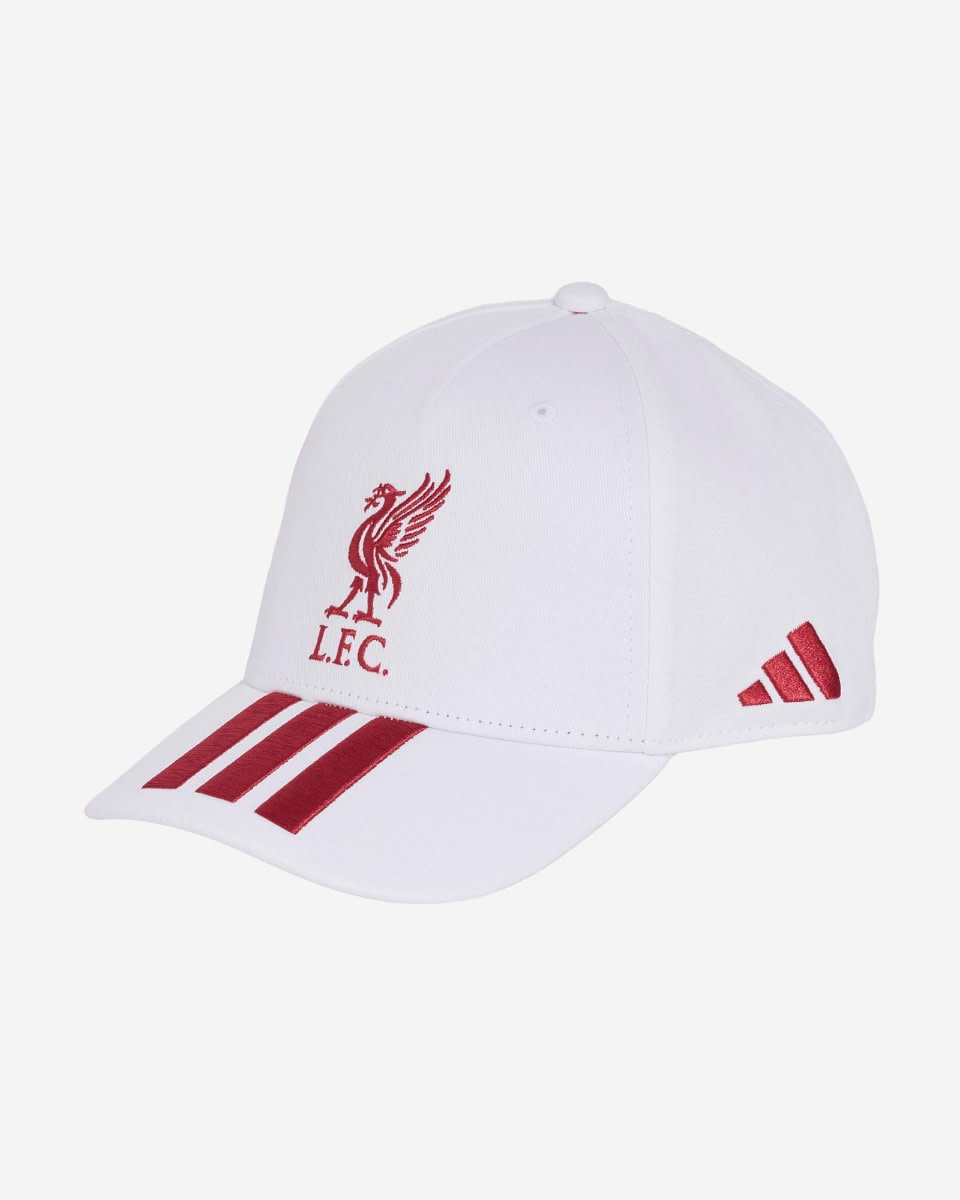 LFC 阿迪达斯青年帽白色和活性栗色 - Image 1