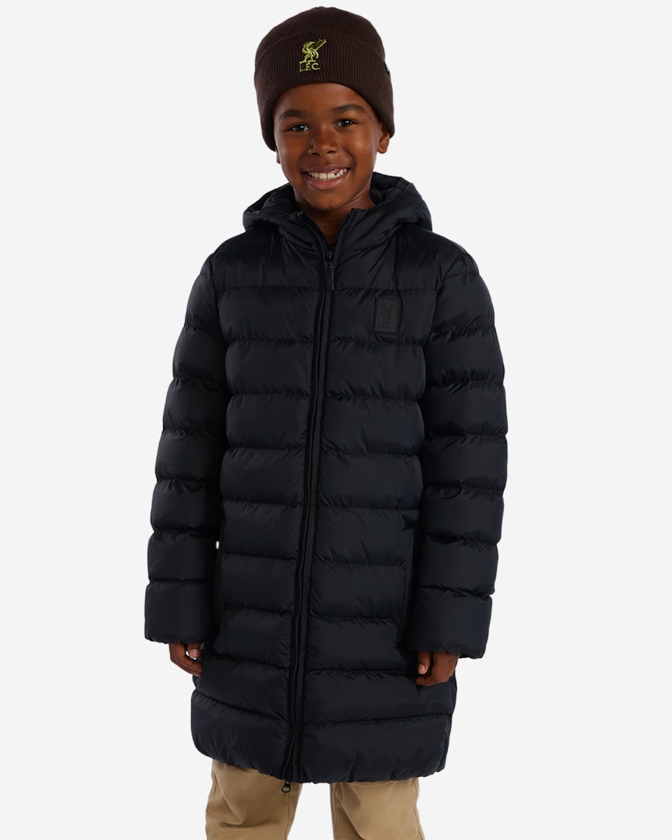 LFC Junior Long Puffa Jacket Black - Image 1