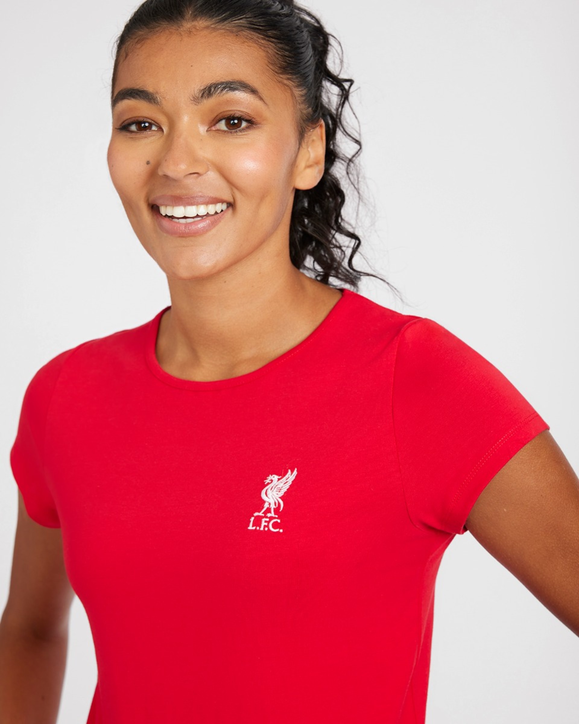 เสื้อยืดลิเวอร์เบิร์ดผู้หญิง LFC สีแดง - Image 2
