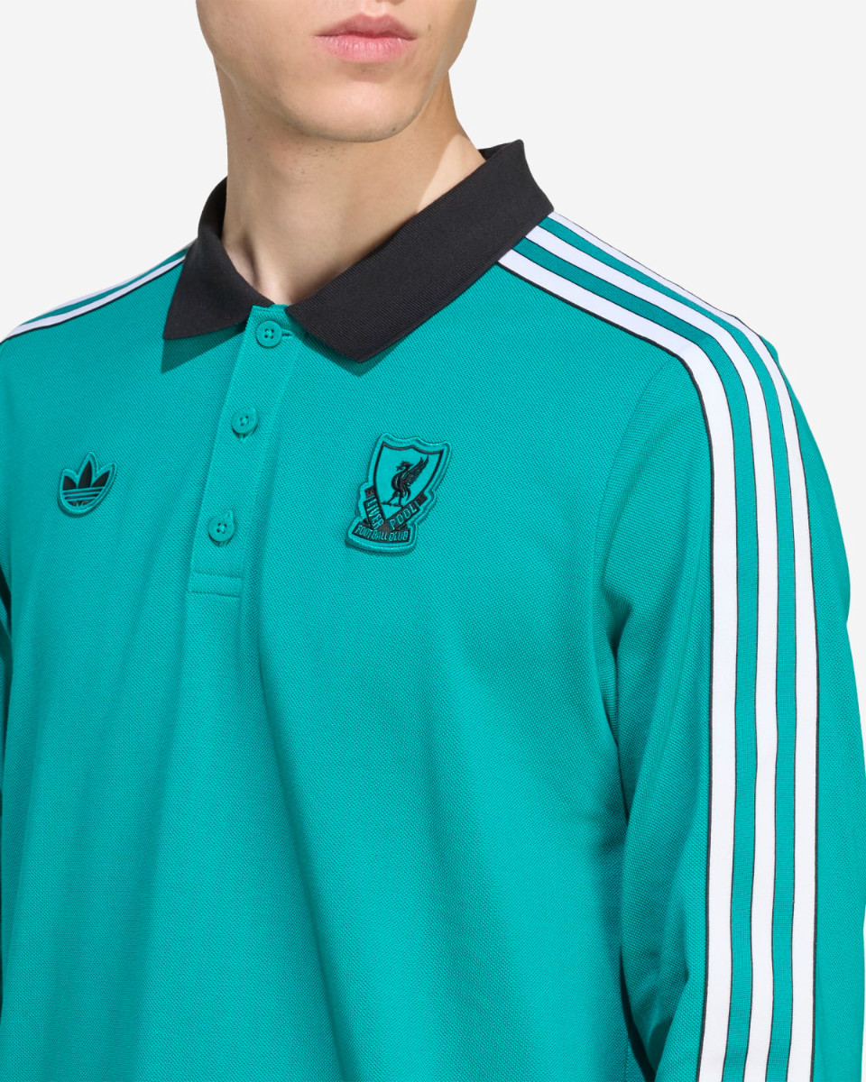 LFC adidas Mens 25/26 Icons Long Sleeve Polo - Image 4