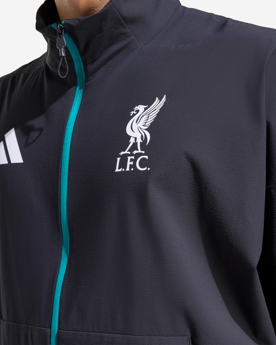 LFC adidas Mens 25/26 Z.N.E Anthem Jacket Black - Image 4