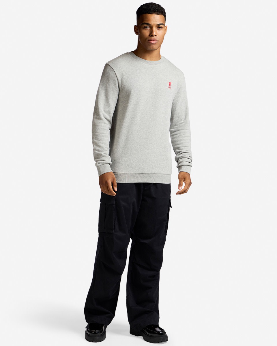 LFC Crew Neck Grey Marl Sweatshirt - Image 3