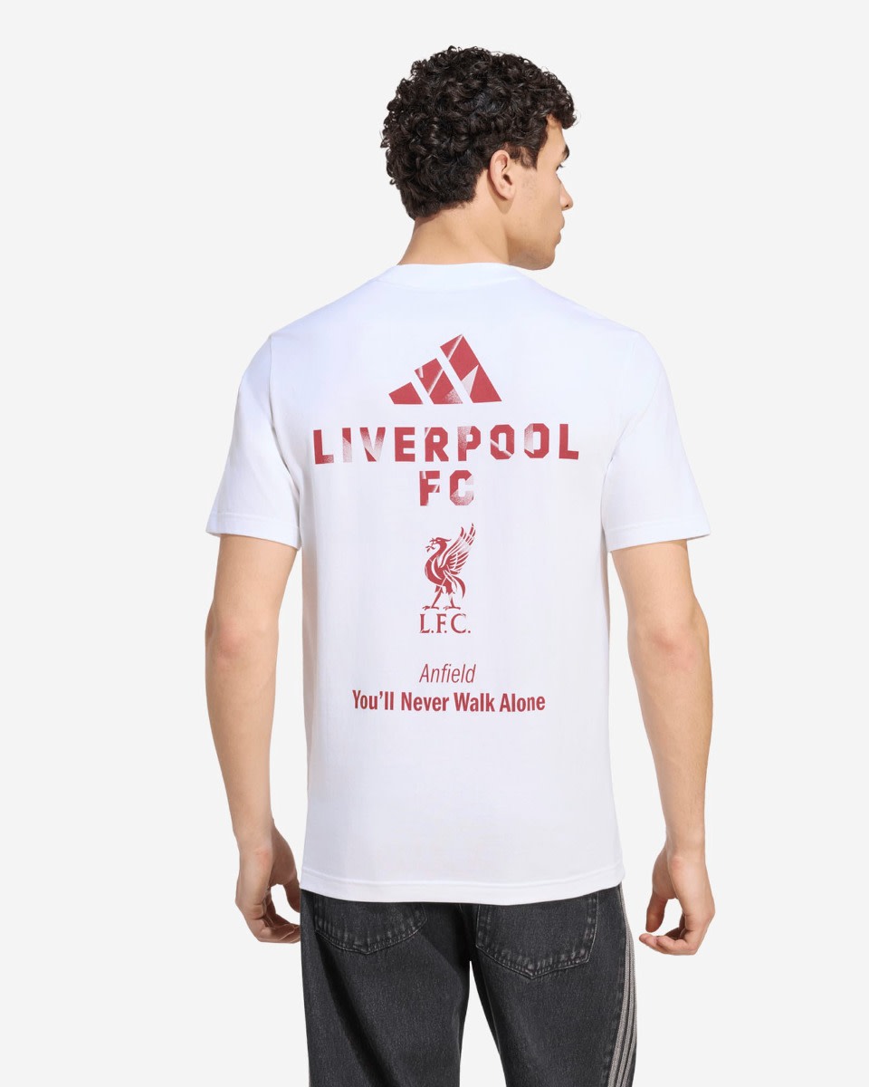 LFC アディダスメンズ 26/27 スタジアムグラフィック Tシャツホワイト - Image 1