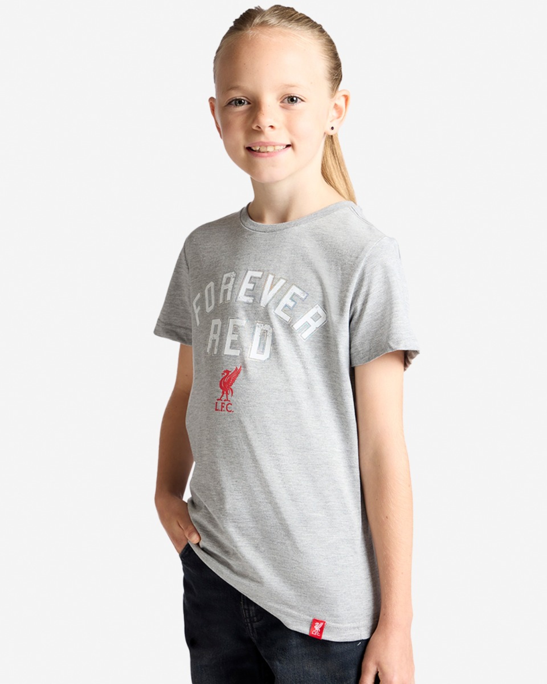 Camiseta LFC Juniors Forever roja gris jaspeado - Image 1