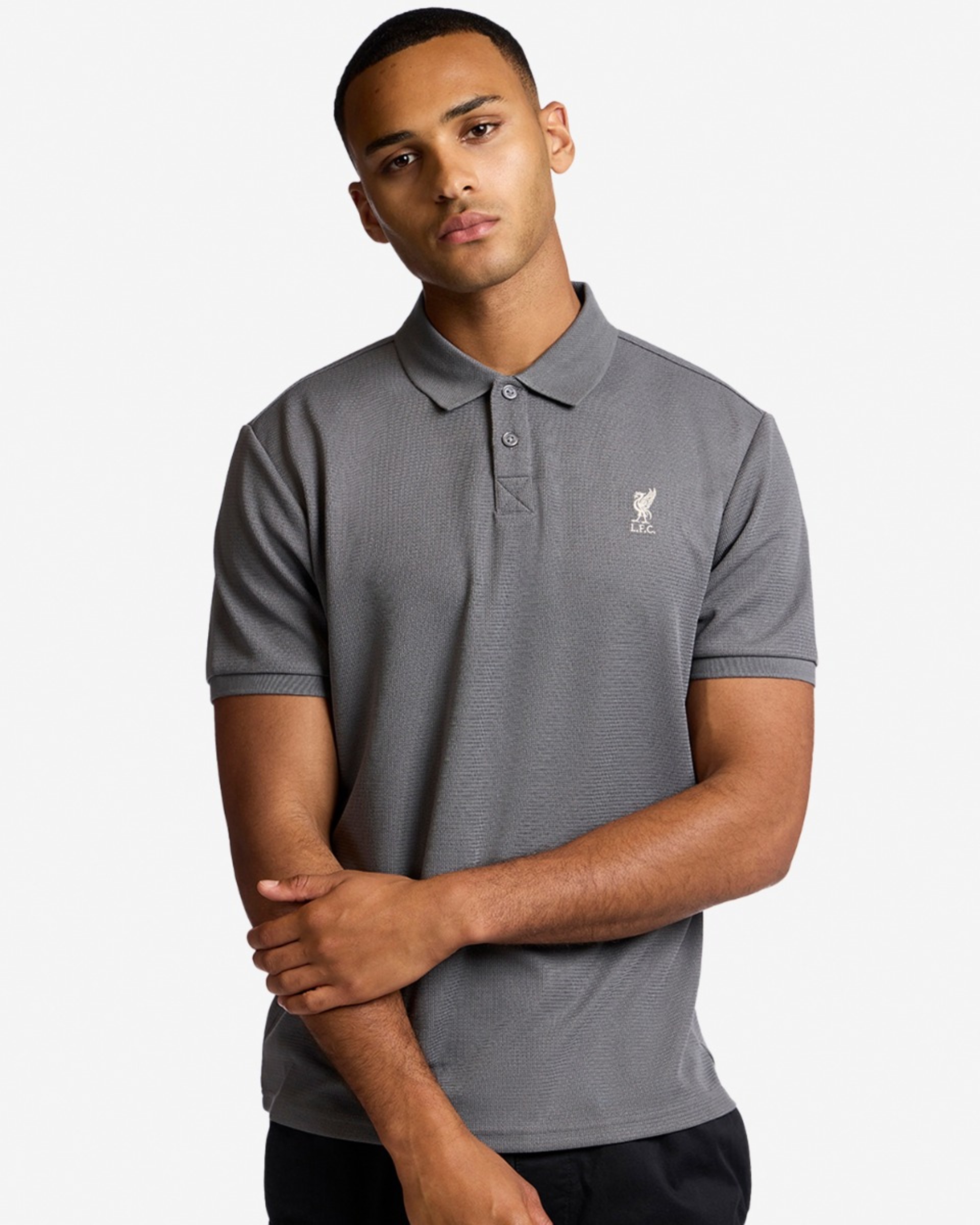 LFC Herre tekstureret Polo Grå - Image 1