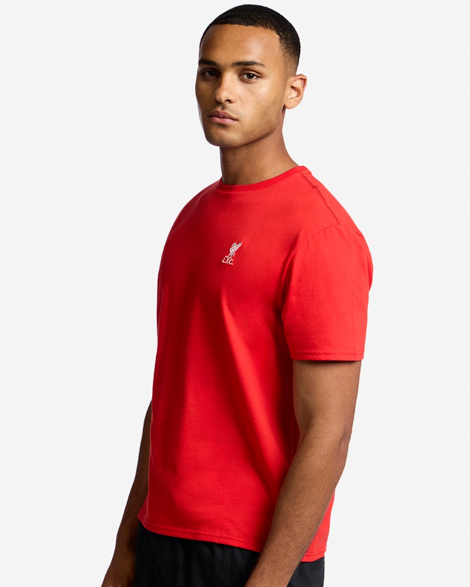LFC Mens Liverbird Embroidered Tee Red - Image 3
