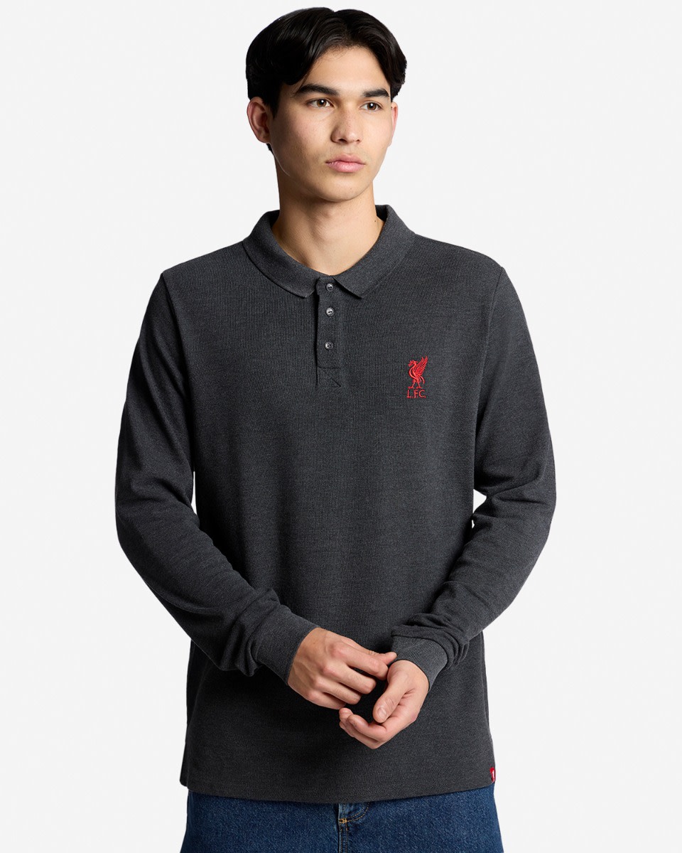 LFC Long Sleeve Polo Charcoal - Image 1