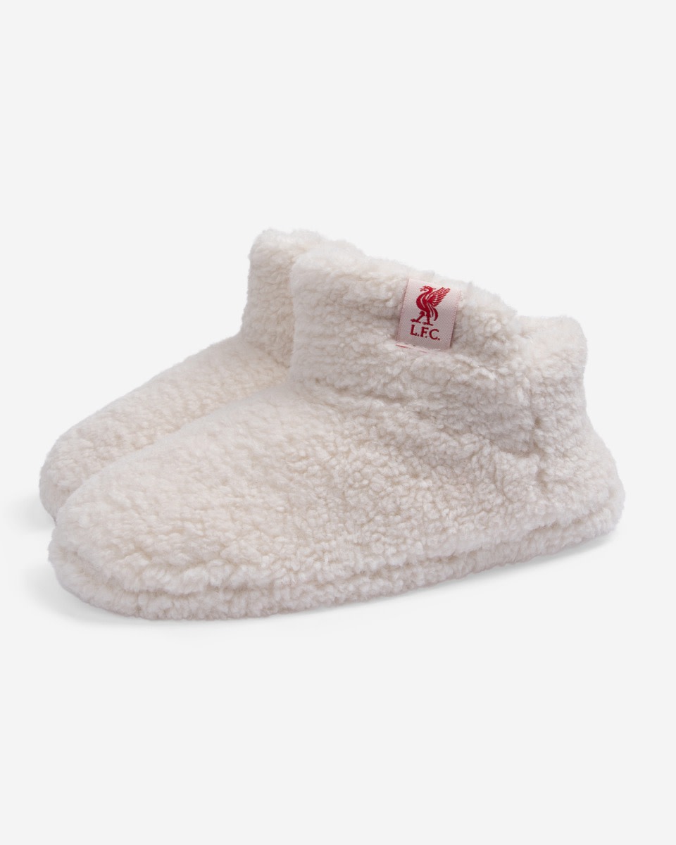 LFC Junior Girls Boot Slippers Ecru - Image 3