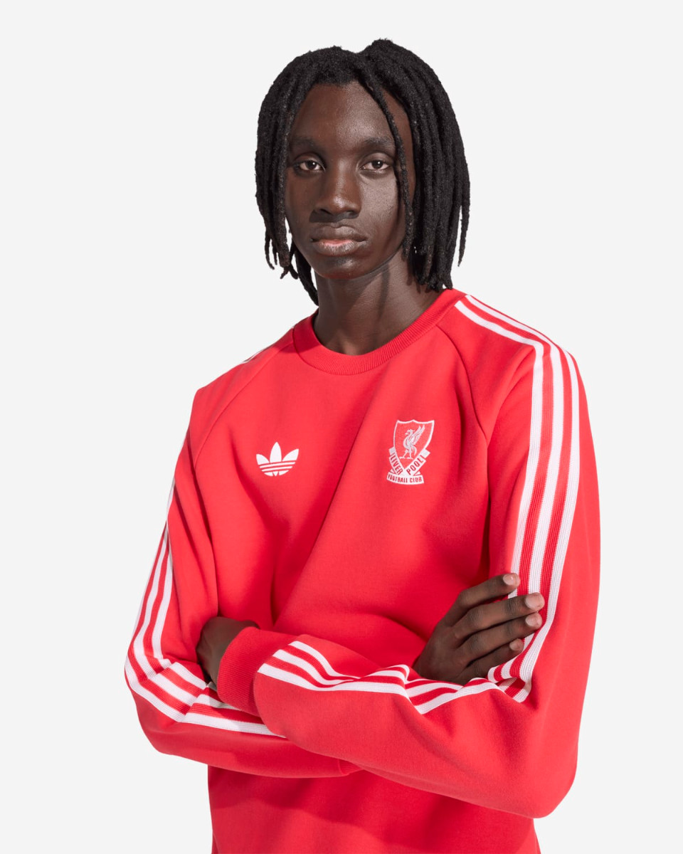 LFC adidas Originals Mens Sweatshirt Red - Image 4