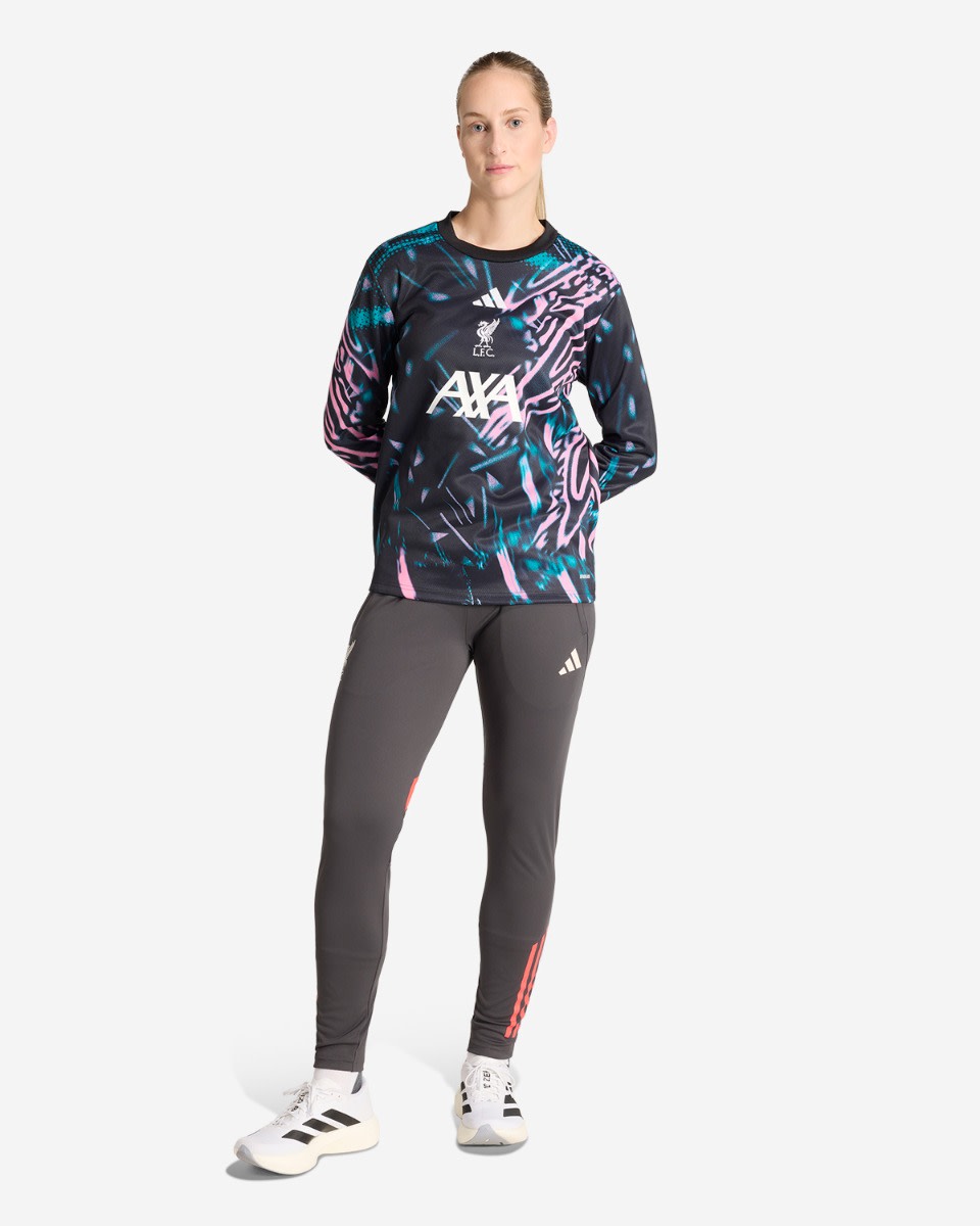 เสื้อแขนยาว LFC adidas ผู้หญิง 25/26 พรีแมตช์ สีดำ - Image 3