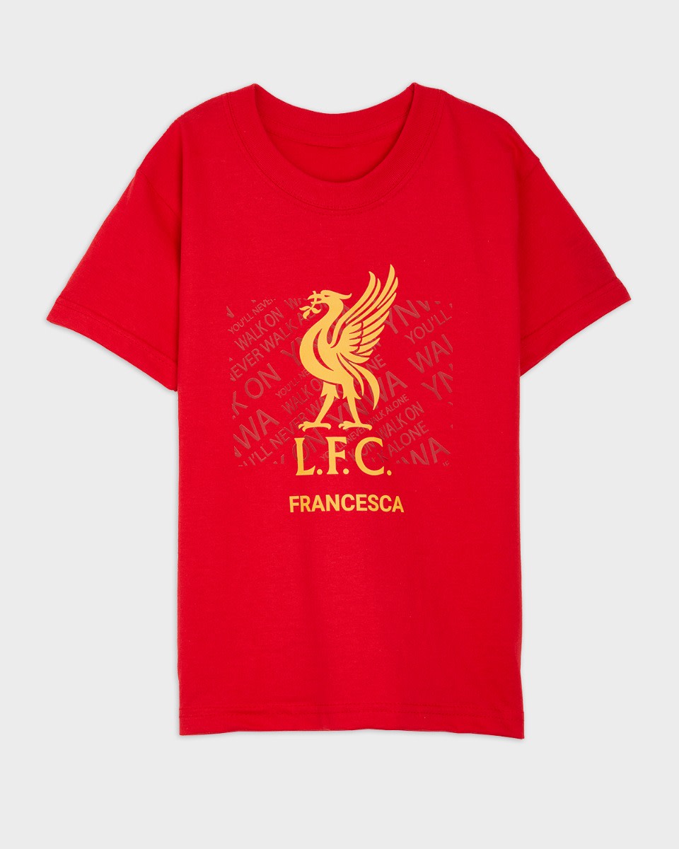 LFC Junior Liverbird Personalised Red Tee - Image 2