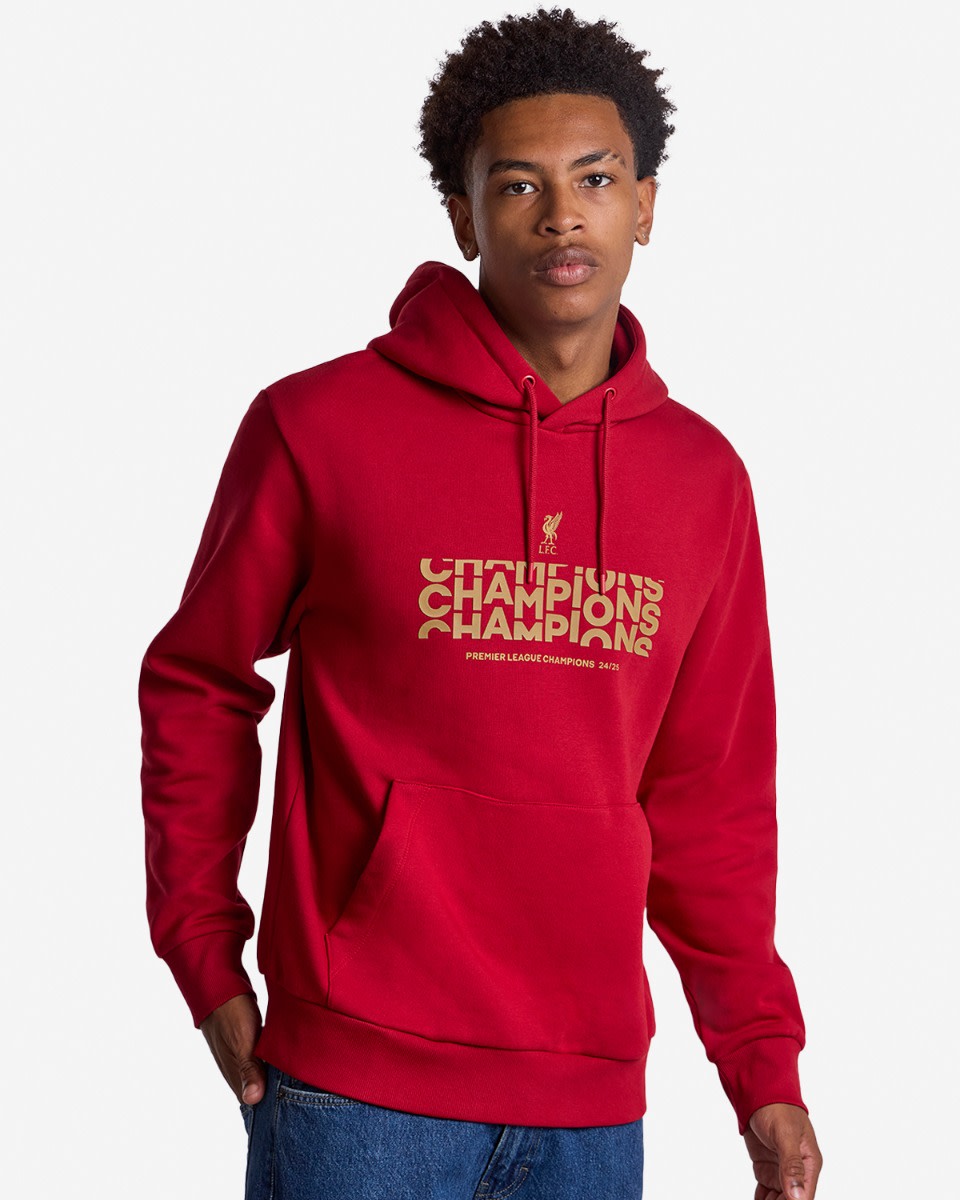 LFC Herre Champions Tekst-hættetrøje rød - Image 4