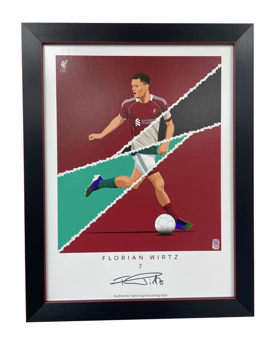LFC Signerad Wirtz inramat tryck - Image 1