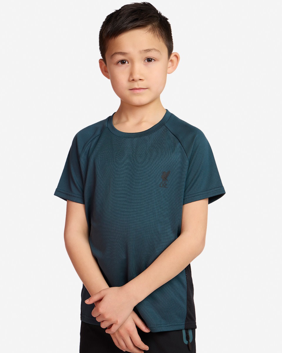 LFC Juniors Panel Raglan Tee Green - Image 1