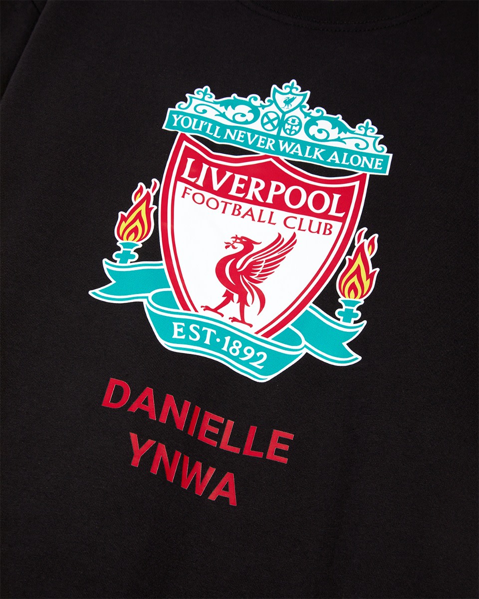 LFC Crest Personalised Black Tee - Image 3