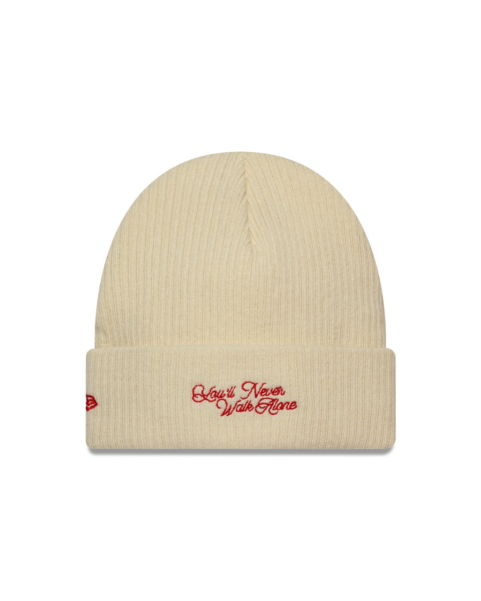 LFC New Era Felt SHORT CUFF Beanie Ivory - Image 2