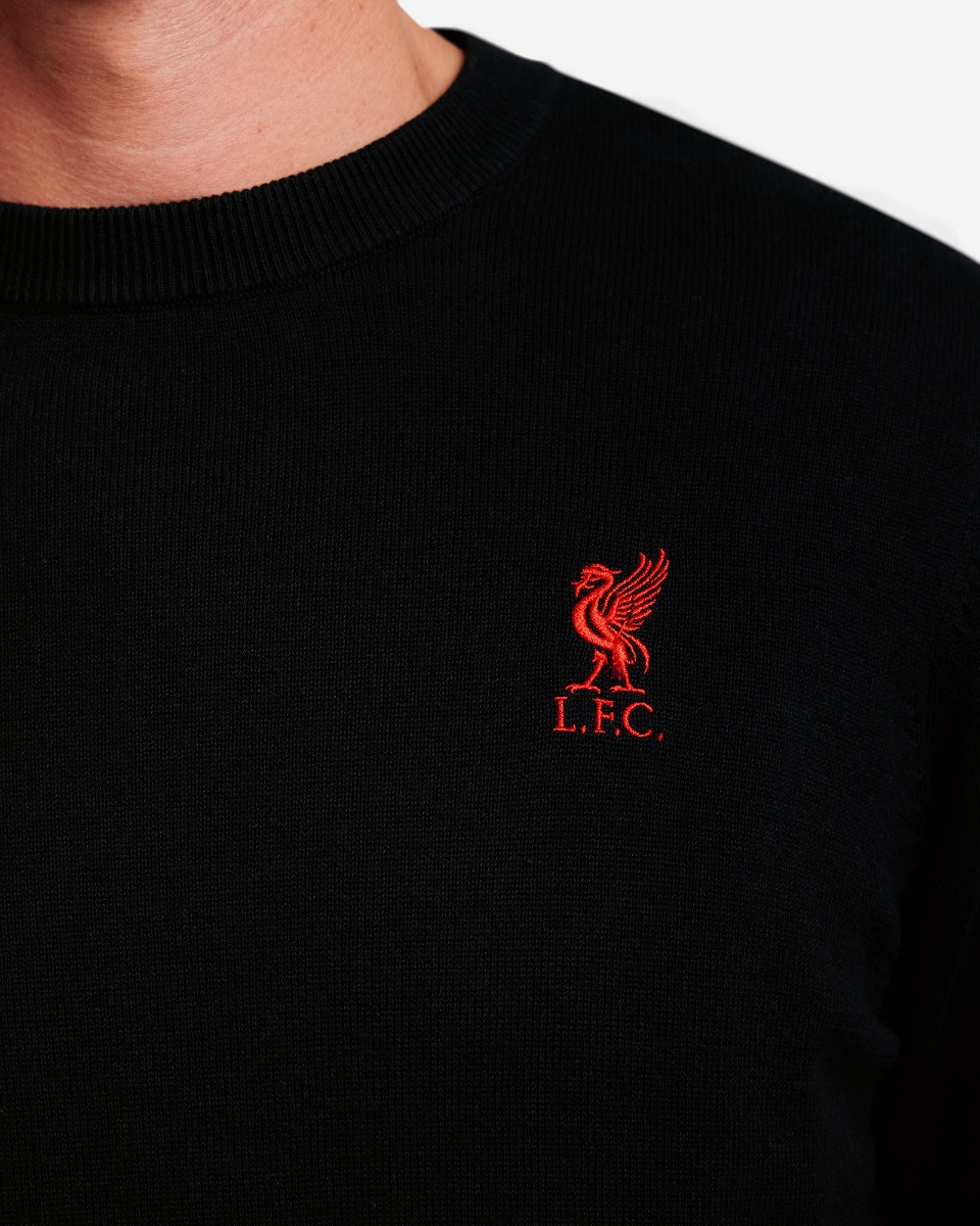 Sweat-shirt en tricot à col rond LFC pour homme, noir - Image 2