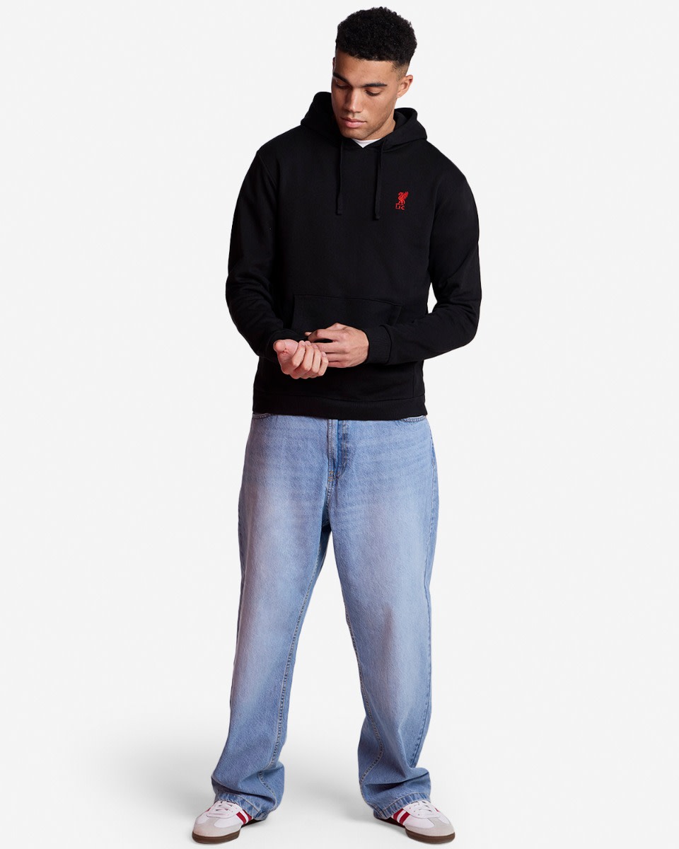 LFC Mens Logo Overhead Hoody Black - Image 4