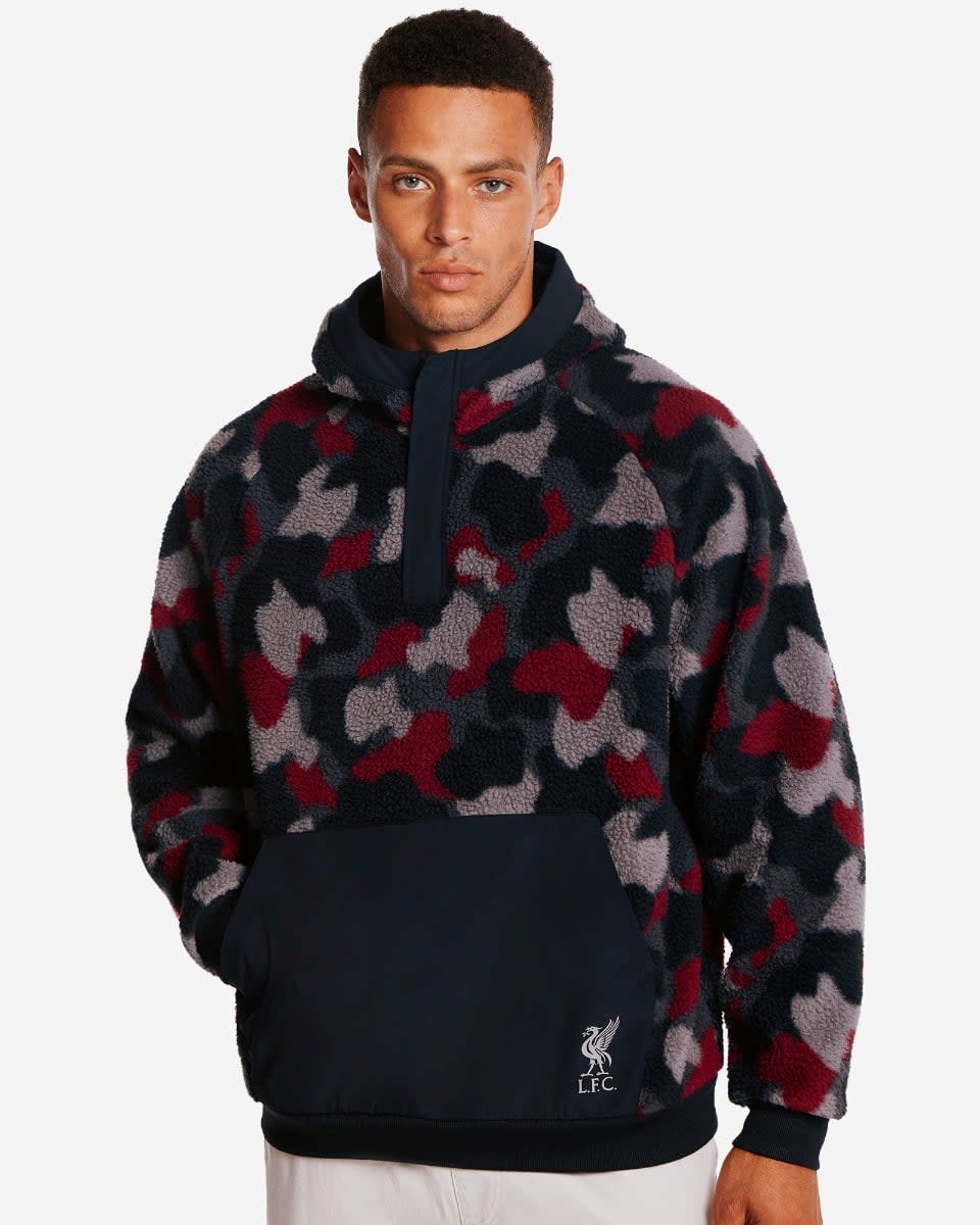 เสื้อฮู้ดฟลีซสำหรับผู้ชายรุ่น LFC รุ่น YNWA สีเทา - Image 2