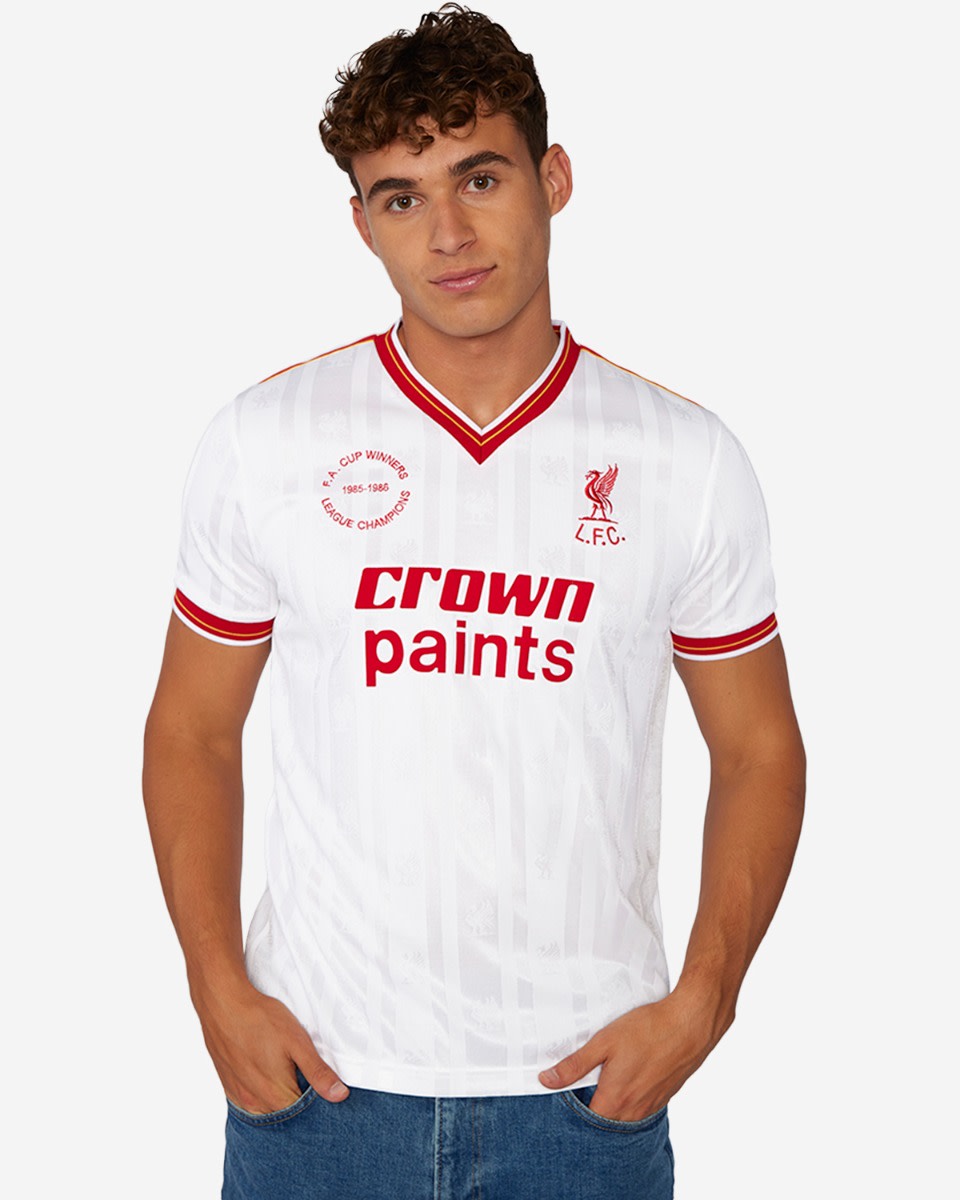 LFC Retro Mens 1986 Away Shirt - Image 1